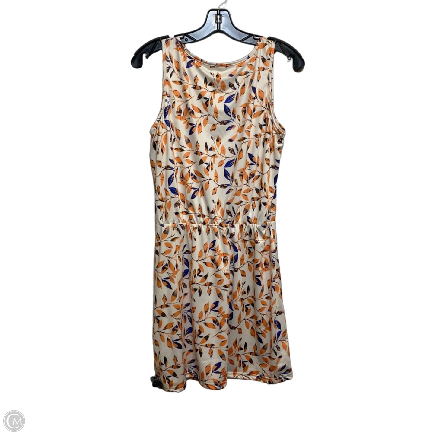 Dress Casual Short By Shein In Cream & Orange, Size: M