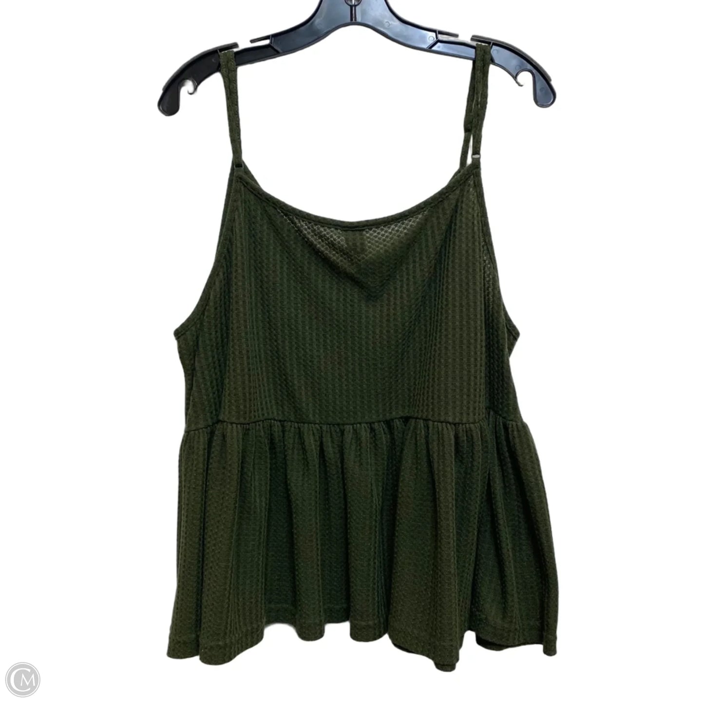 Top Sleeveless By Shein In Green, Size: 4x