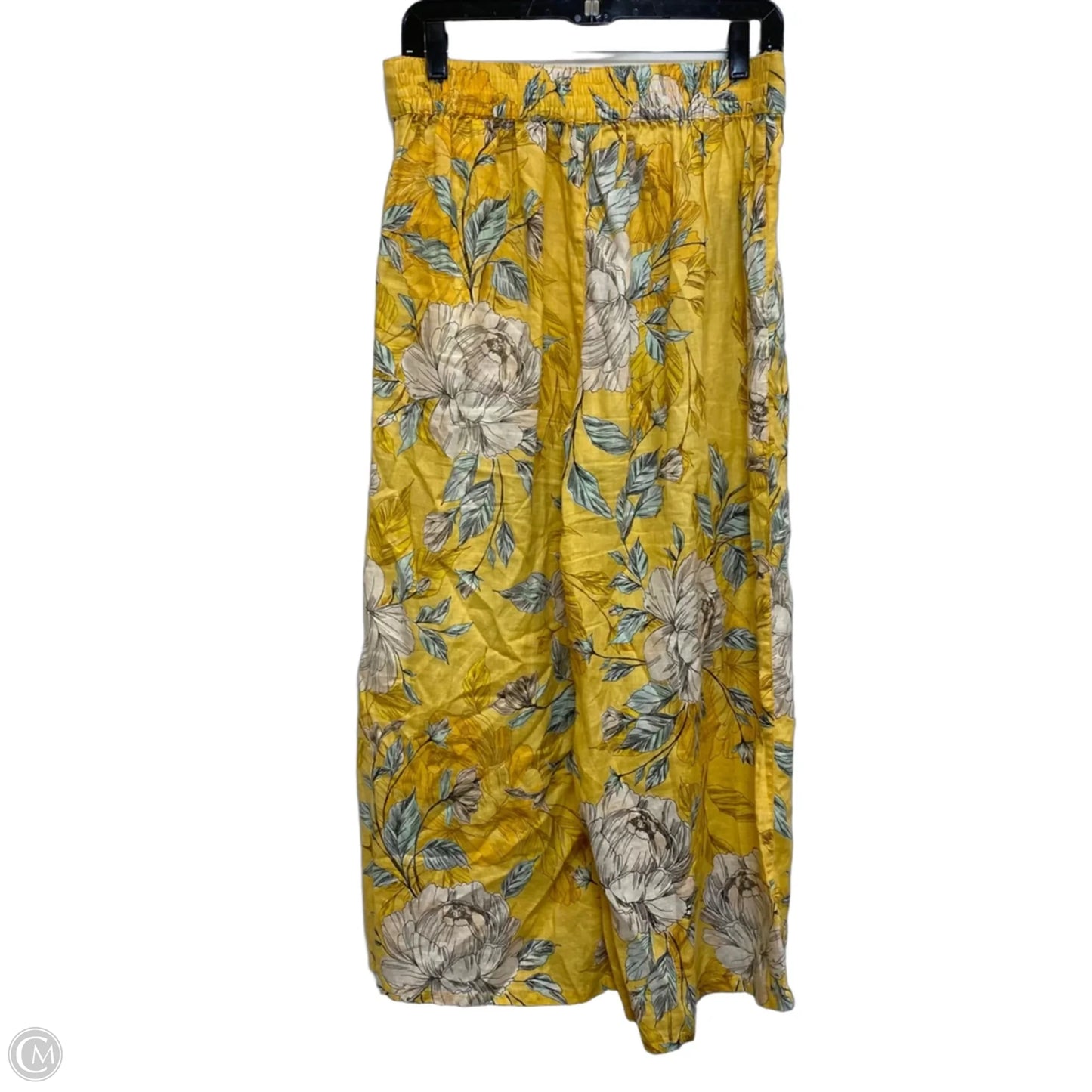 Pants Linen By Nicole Miller In Yellow, Size: M
