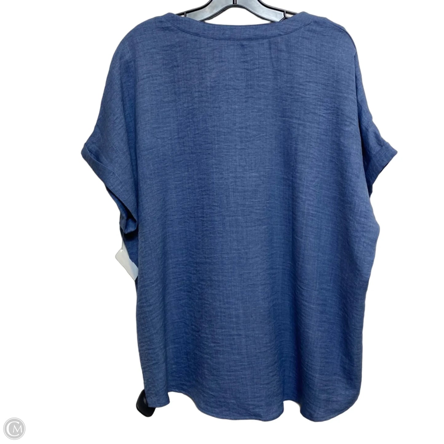 Top Short Sleeve By Cmf In Blue, Size: Xxl