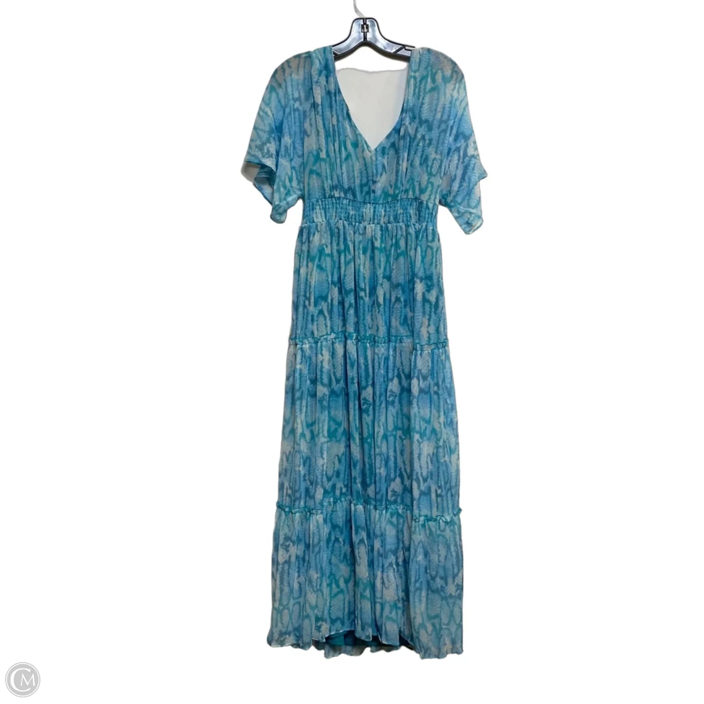 Dress Casual Maxi By Venus In Blue & White, Size: M