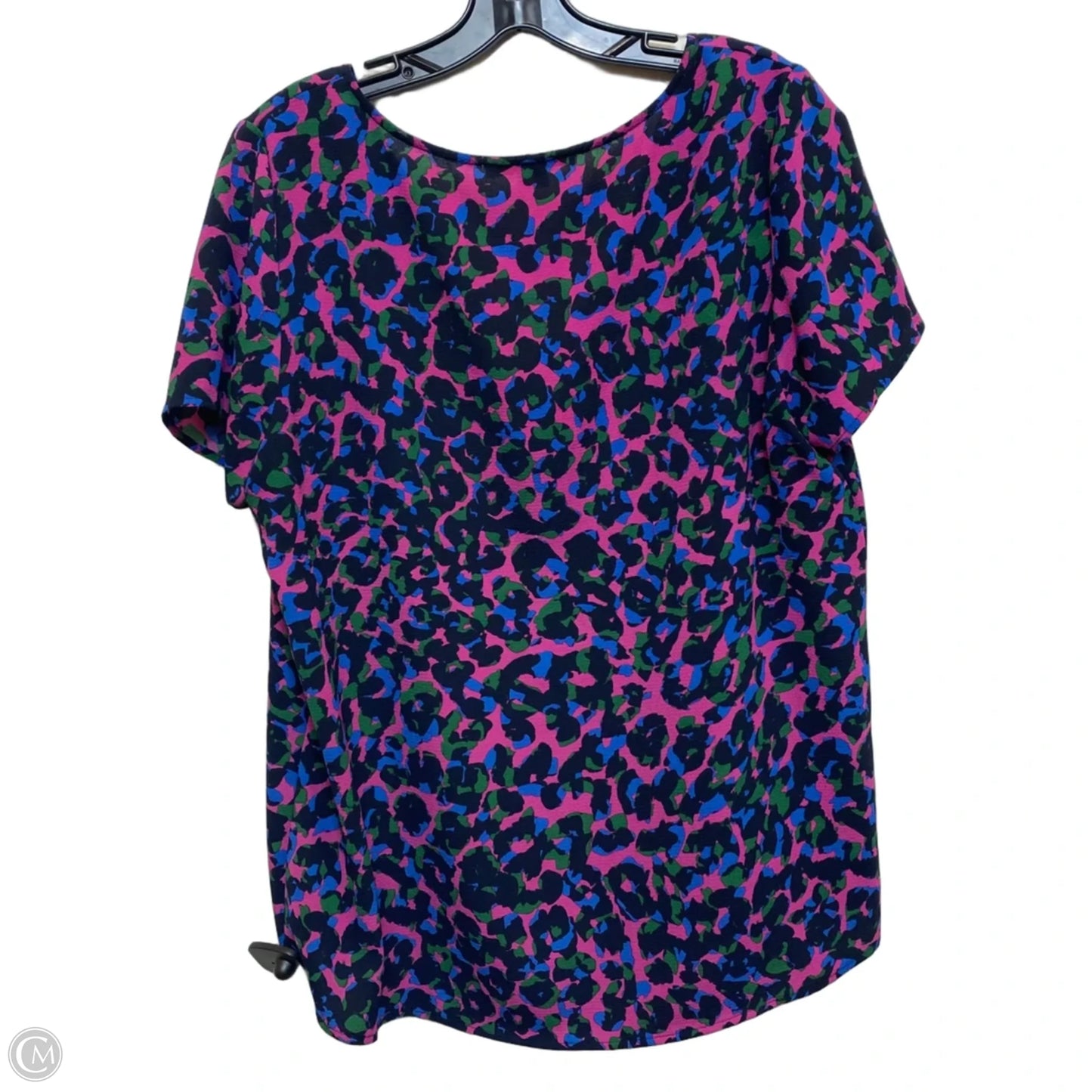 Top Short Sleeve By C & E In Black & Pink, Size: M