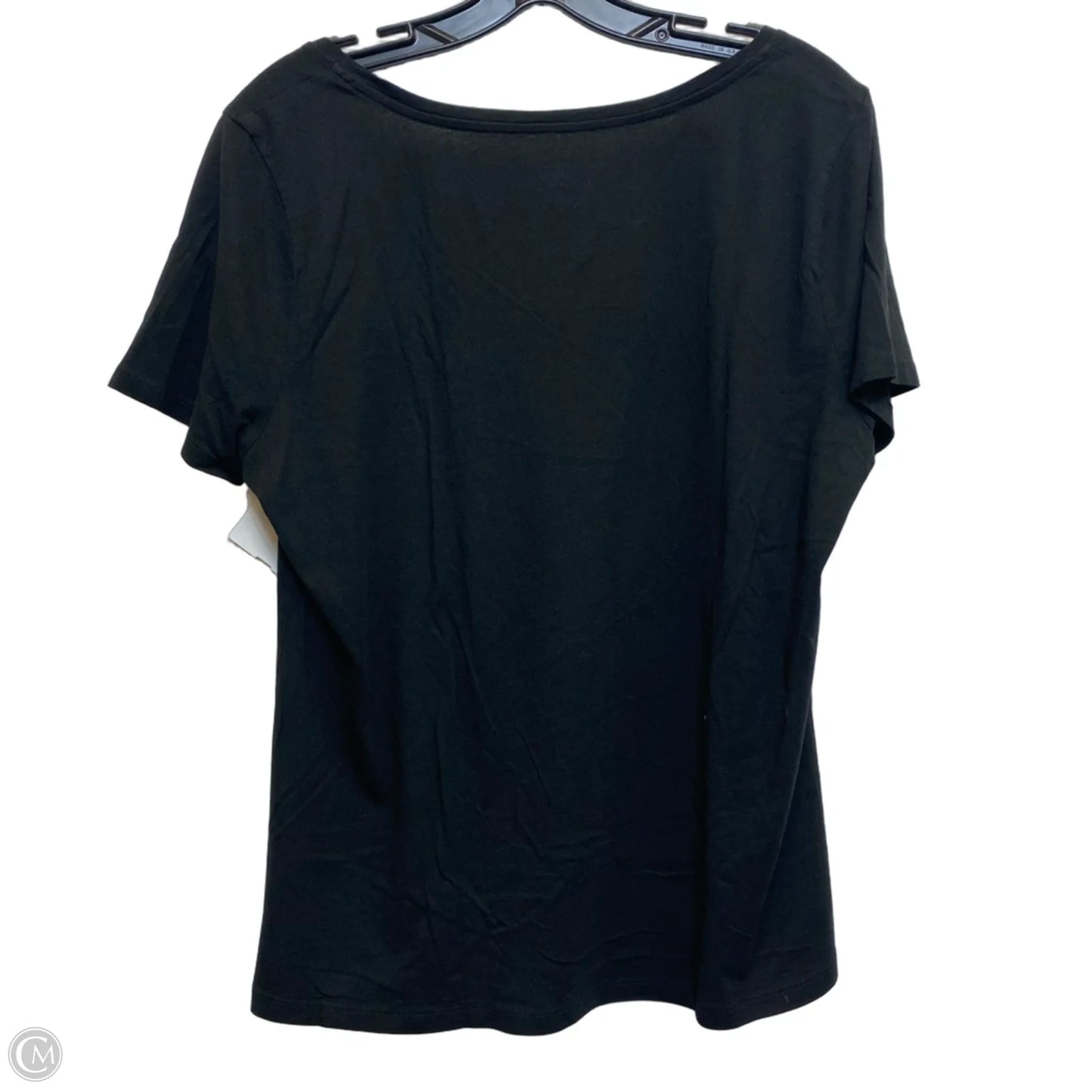 Top Short Sleeve Basic By Loft In Black, Size: Xl