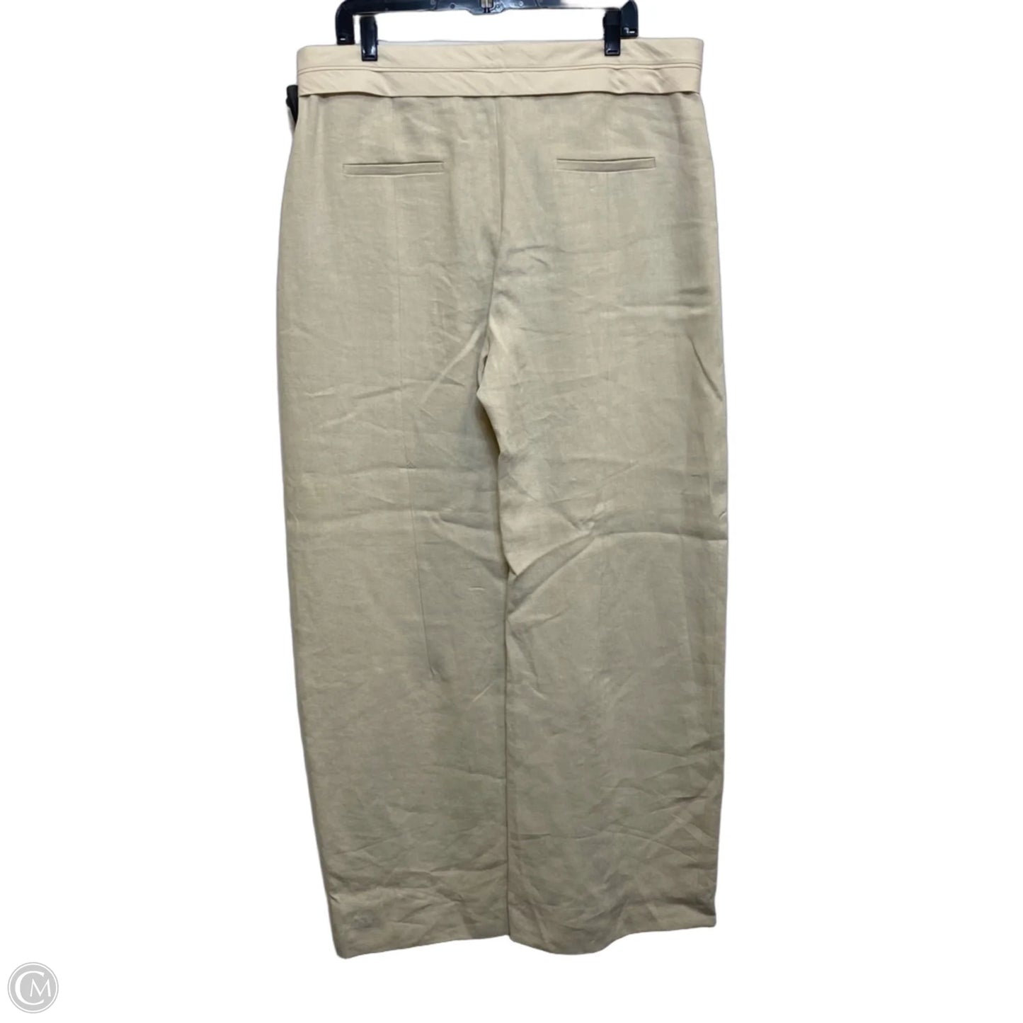 Pants Linen By Zara In Beige, Size: Xl