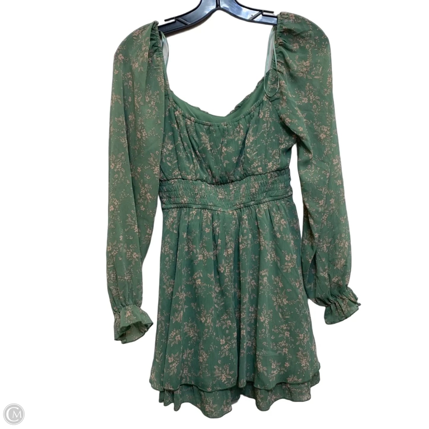Dress Casual Short By Clothes Mentor In Green & Tan, Size: S