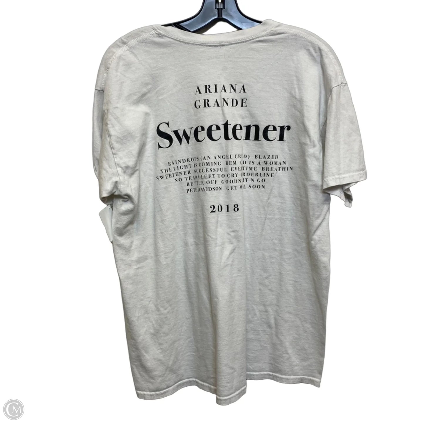 Top Short Sleeve By Ariana Grande In White, Size: L