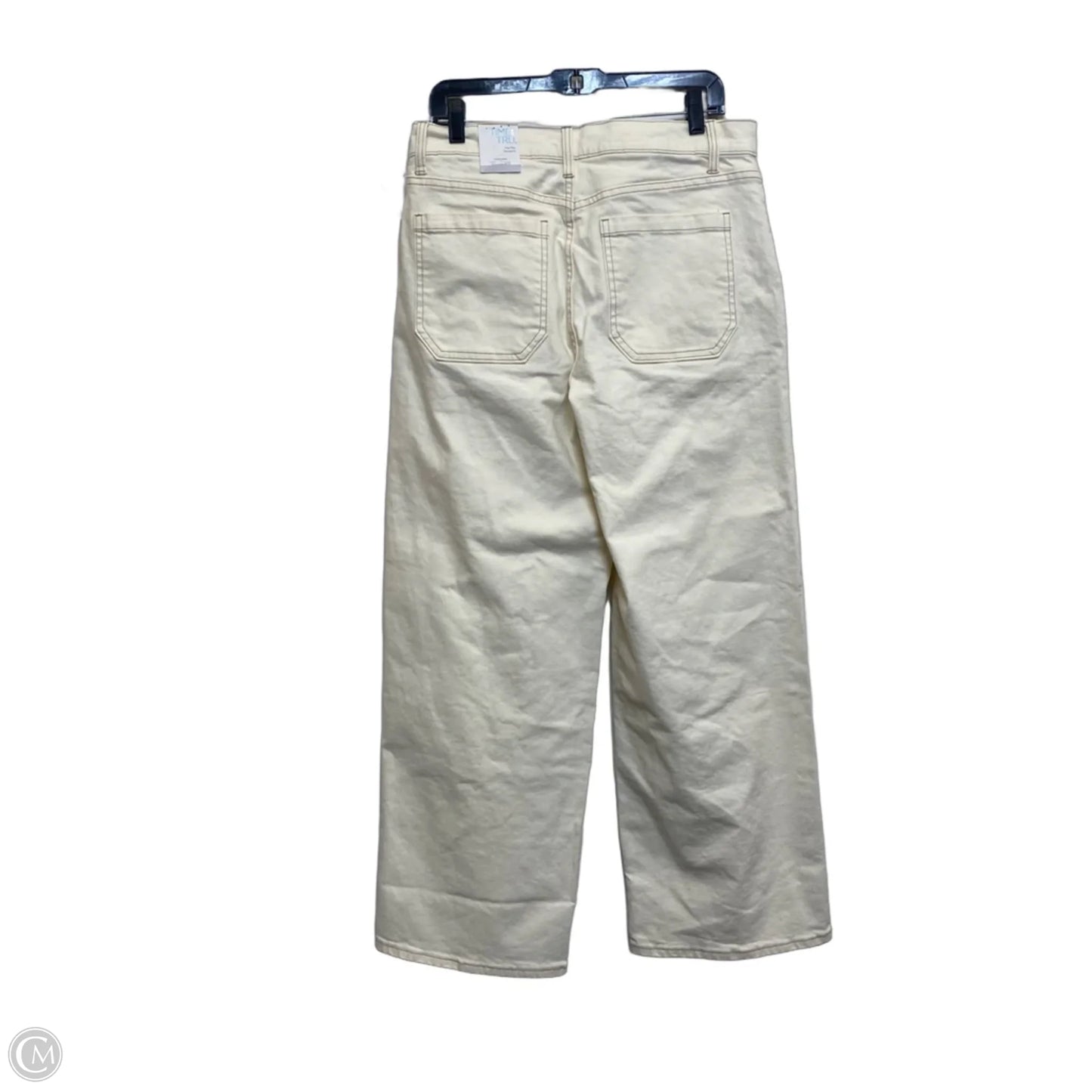 Jeans Wide Leg By Time And Tru In Cream Denim, Size: 12