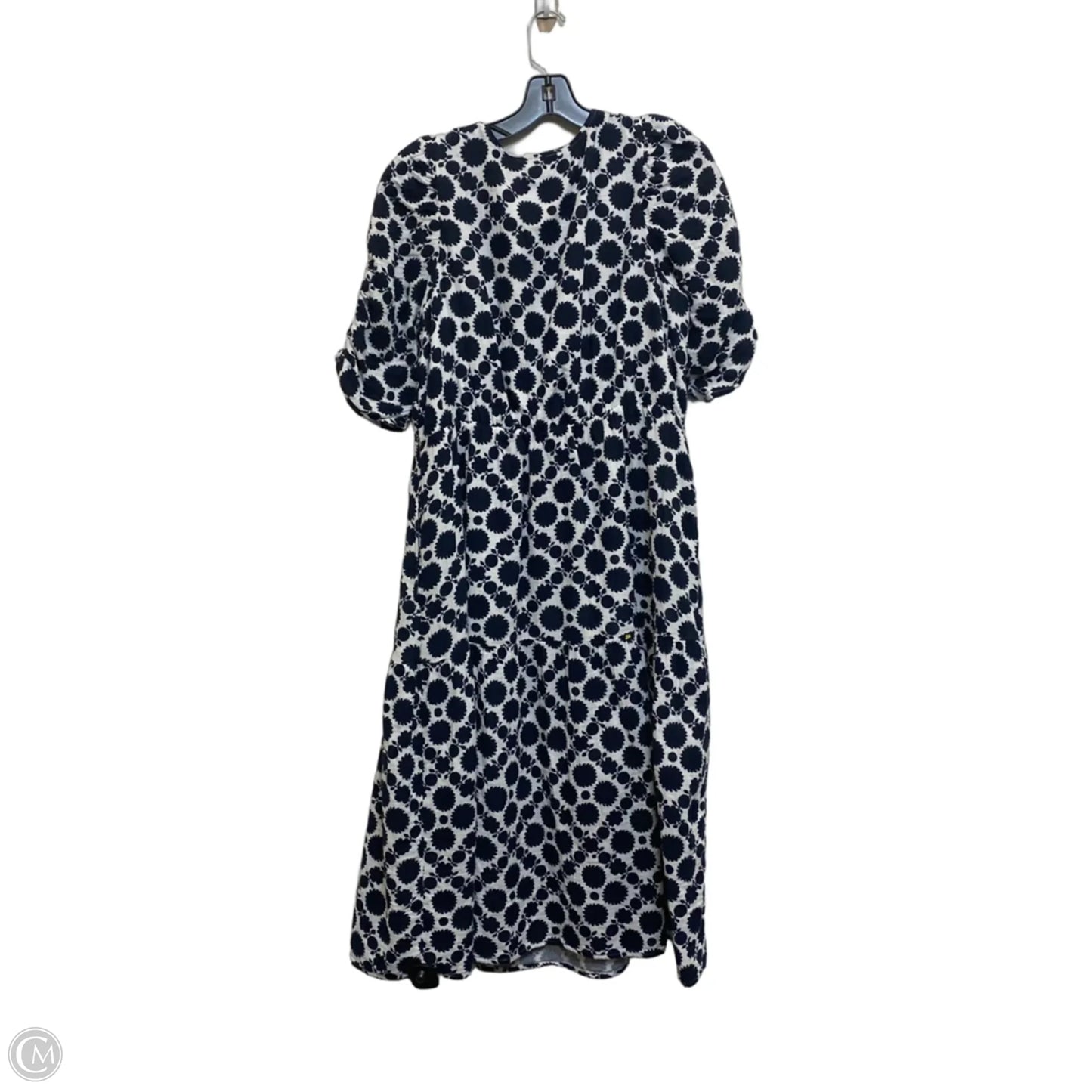 Dress Casual Midi By Time And Tru In Blue & White, Size: L