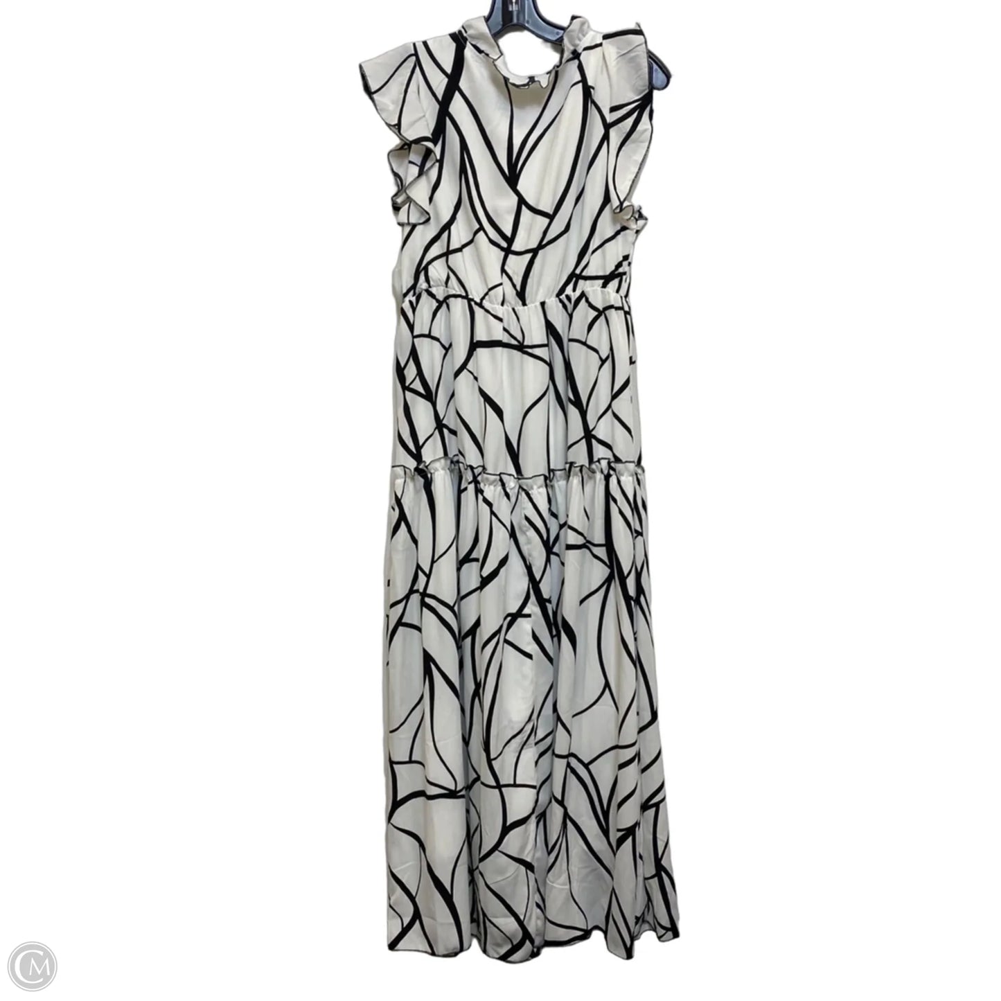 Dress Casual Maxi By Cmf In Black & White, Size: M