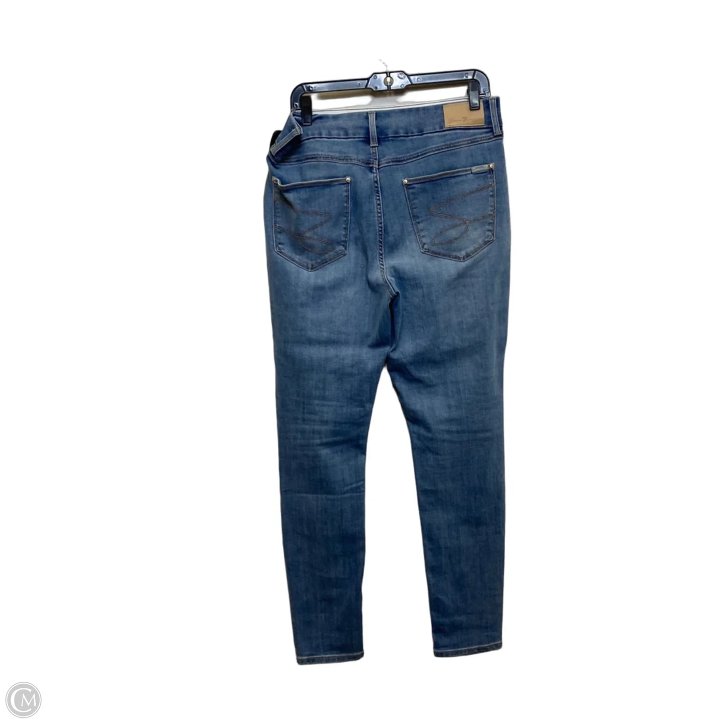 Jeans Skinny By Seven 7 In Blue Denim, Size: 12