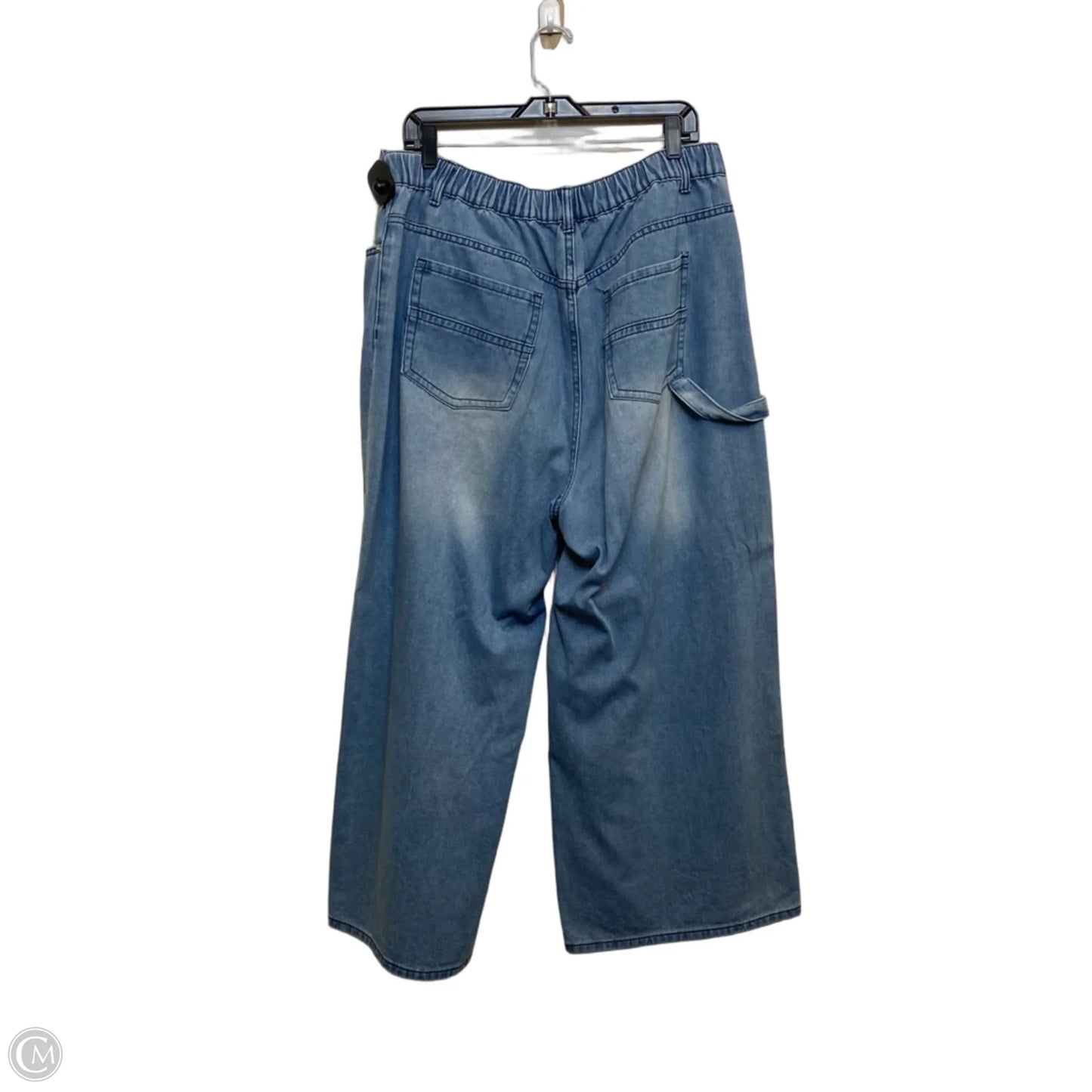 Jeans Wide Leg By Shein In Blue Denim, Size: 2x
