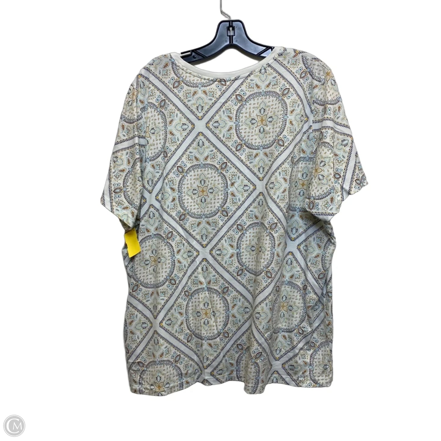 Top Short Sleeve By Lands End In Cream, Size: 2x