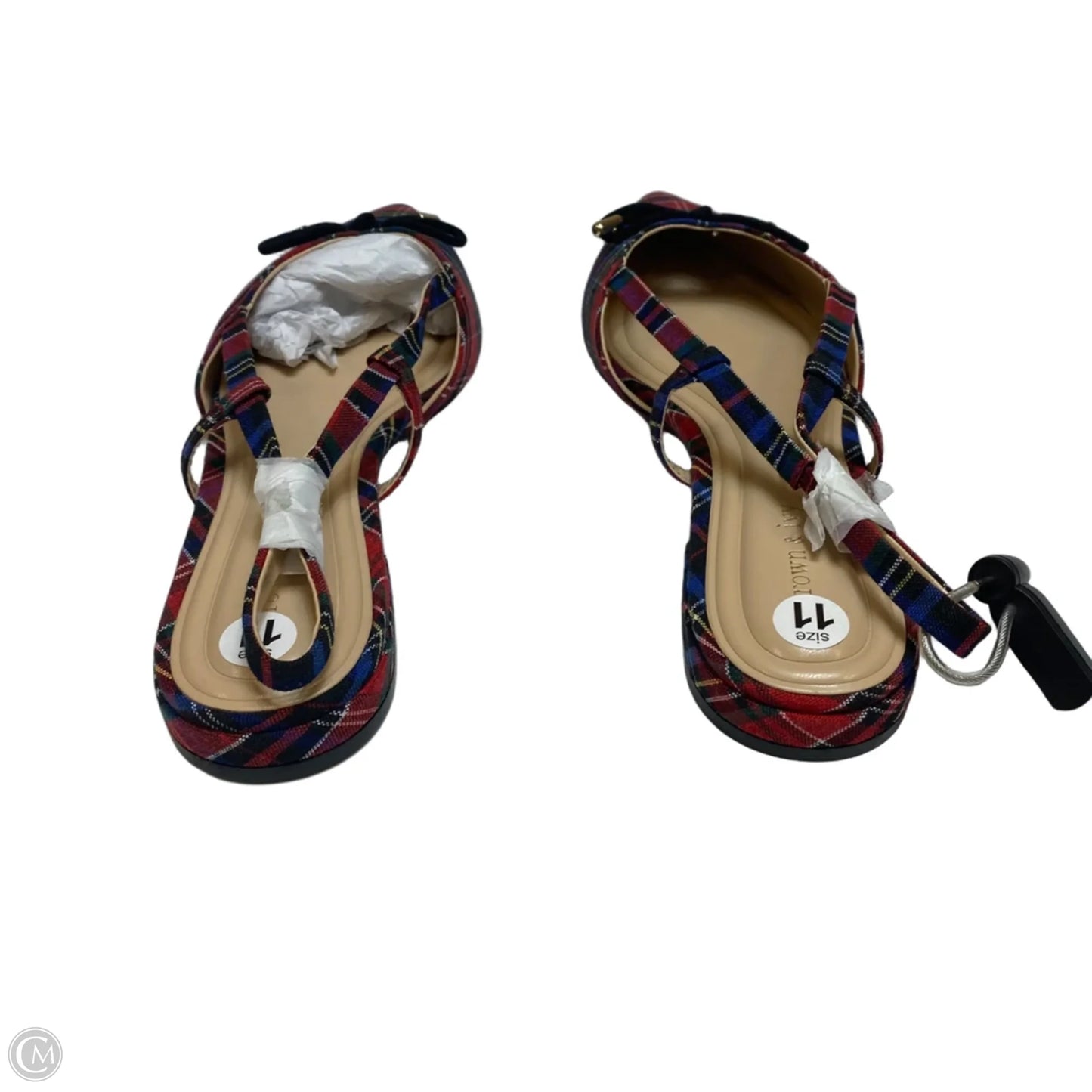 Shoes Flats By Crown And Ivy In Plaid Pattern, Size: 11