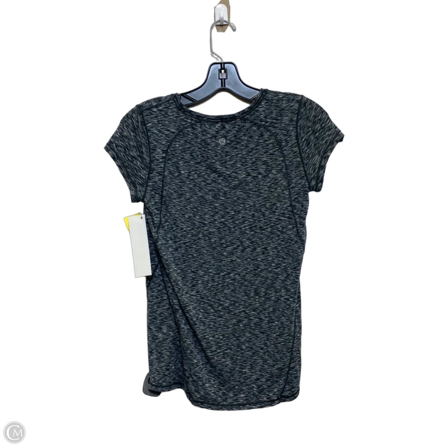 Athletic Top Short Sleeve Designer By Lululemon In Grey, Size: S