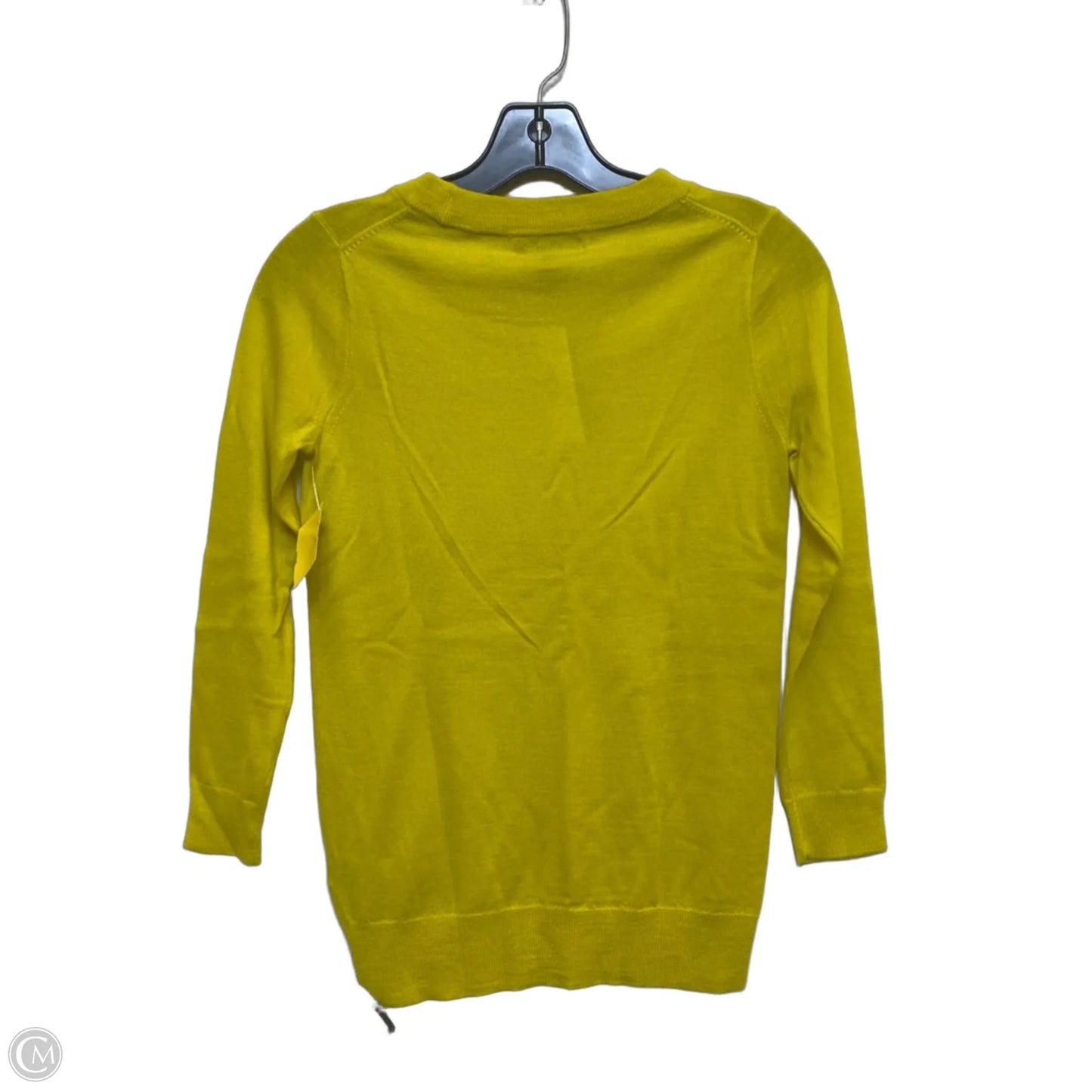 Top Long Sleeve By J. Crew In Yellow, Size: Xxs
