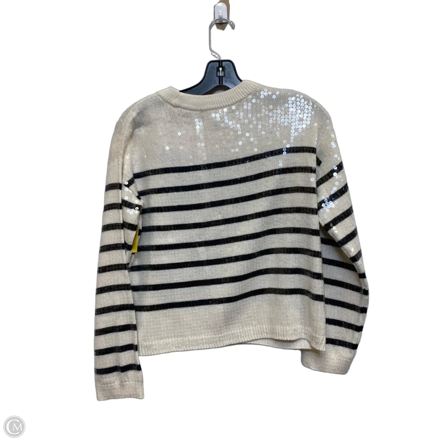 Sweater By Loft In Black & Cream, Size: Xxsp