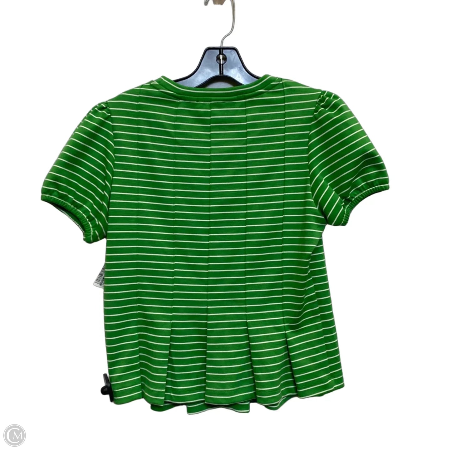 Top Short Sleeve By Maeve In Green & White, Size: Xs