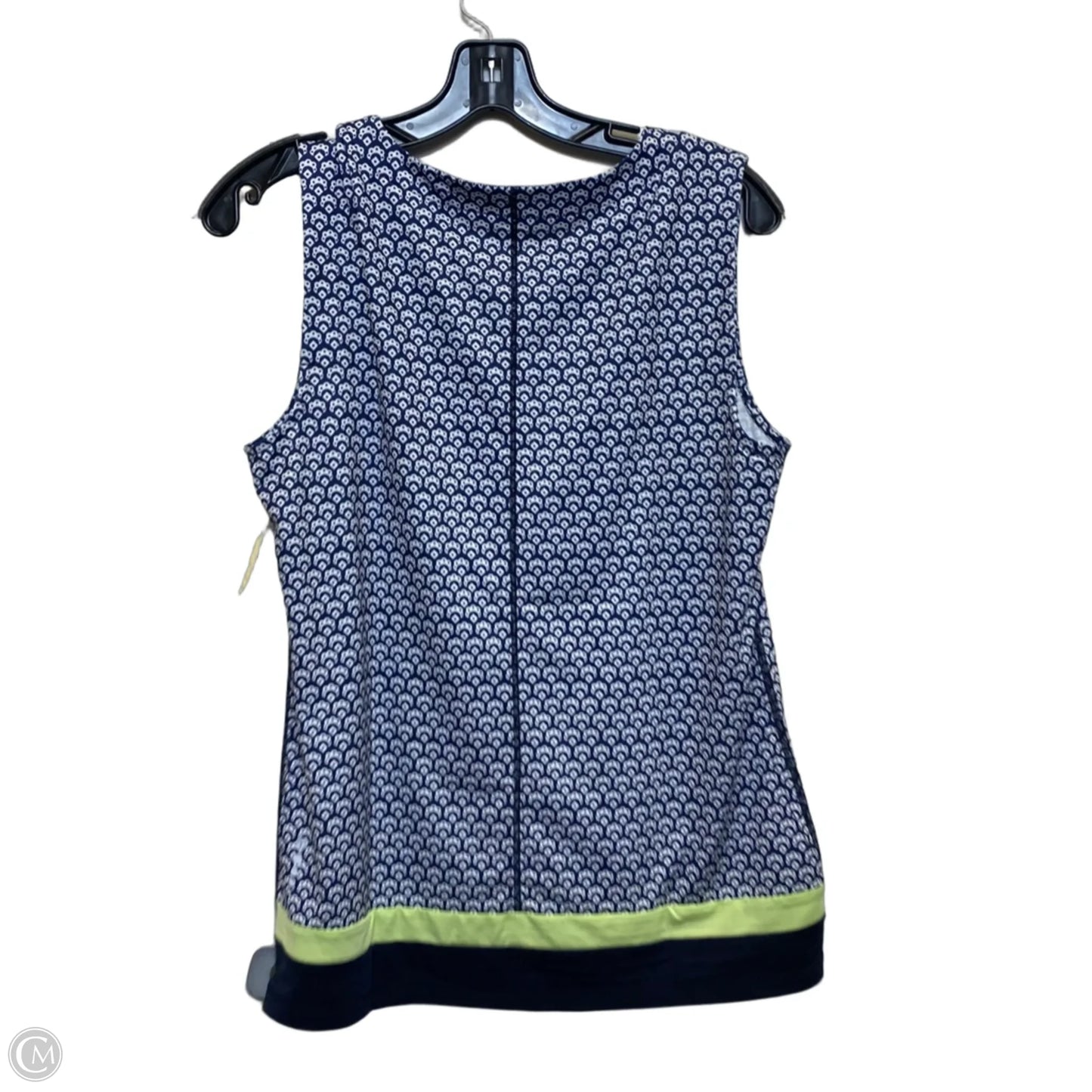 Top Sleeveless By Talbots In Blue & White, Size: M