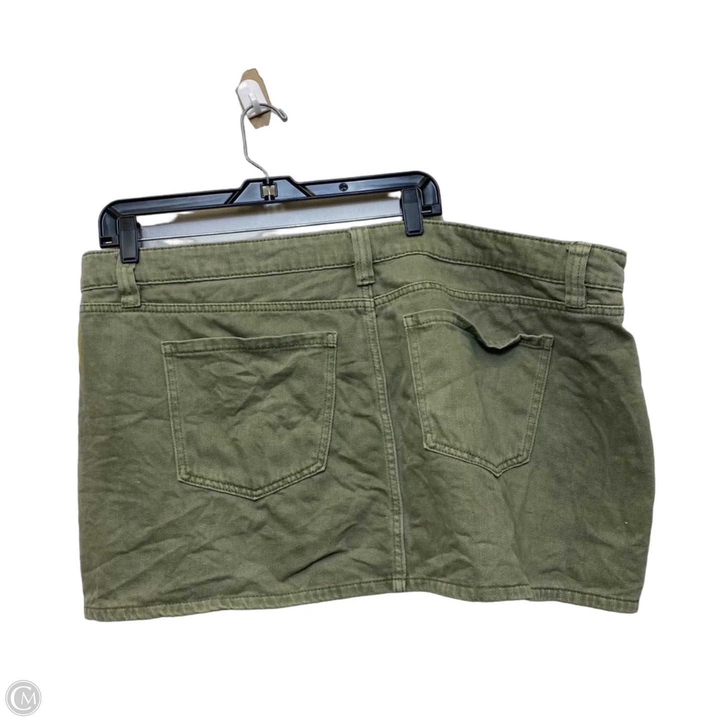 Skirt Mini & Short By Forever 21 In Green Denim, Size: 3x