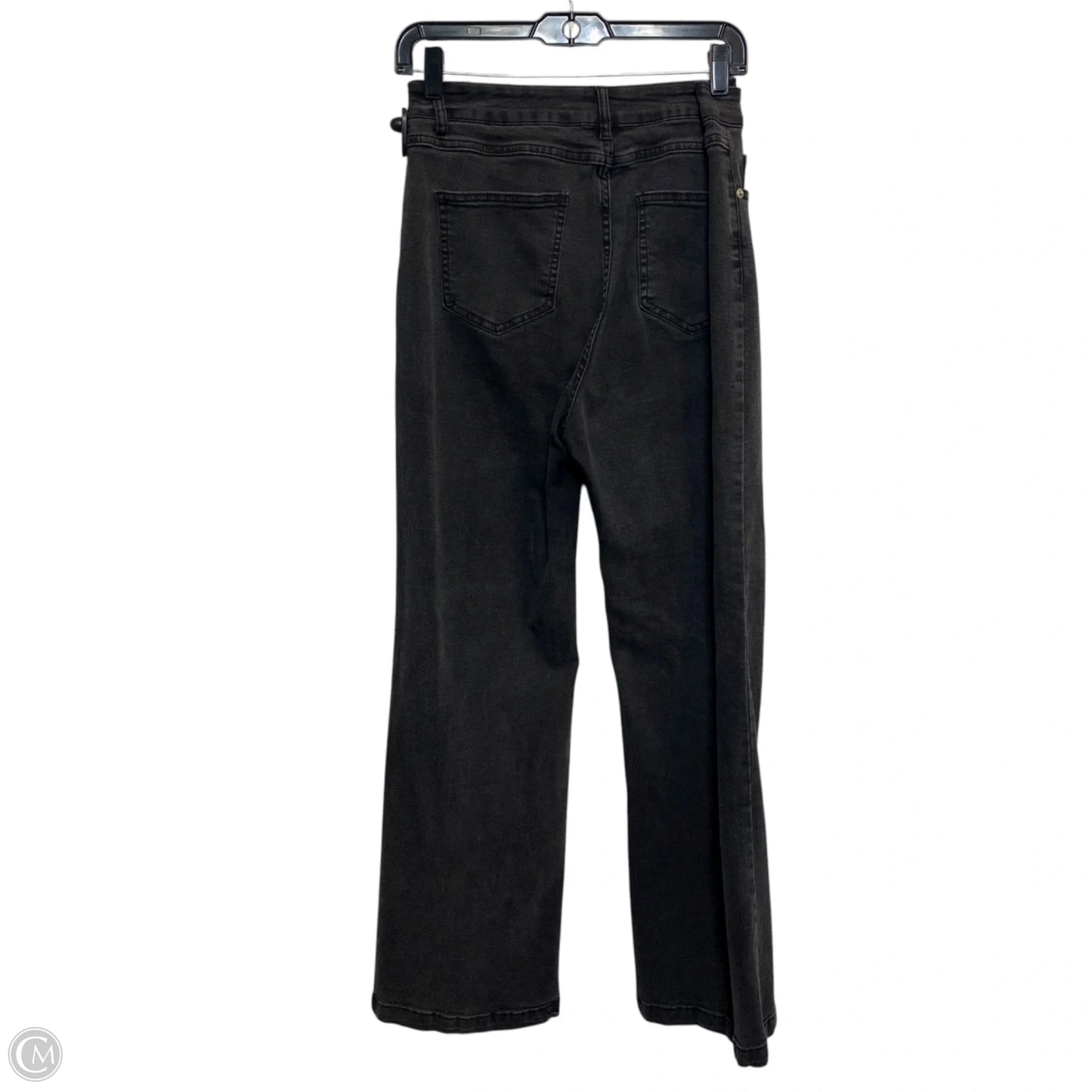 Jeans Wide Leg By Cmf In Black Denim, Size: 12