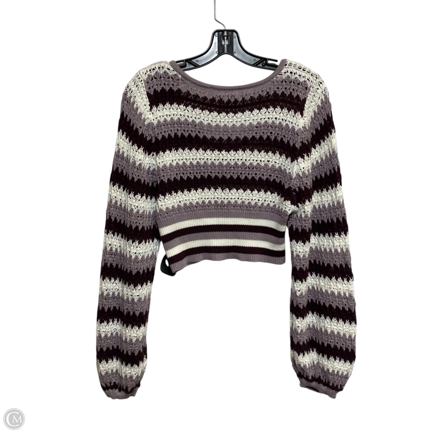 Sweater By Willow & Wind In Purple & White, Size: M