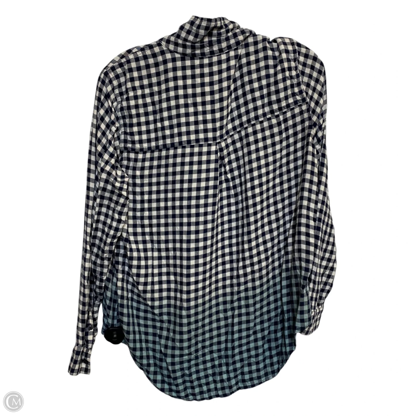 Top Long Sleeve By Time And Tru In Blue & White, Size: L