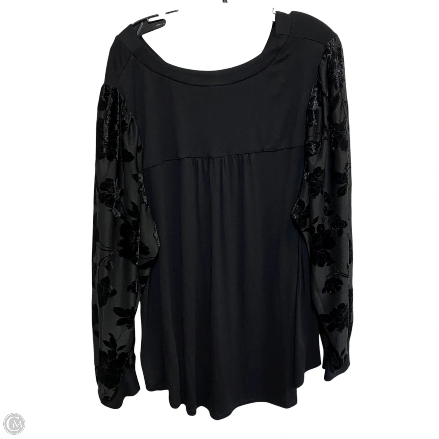Top Long Sleeve By Lane Bryant In Black, Size: 3x