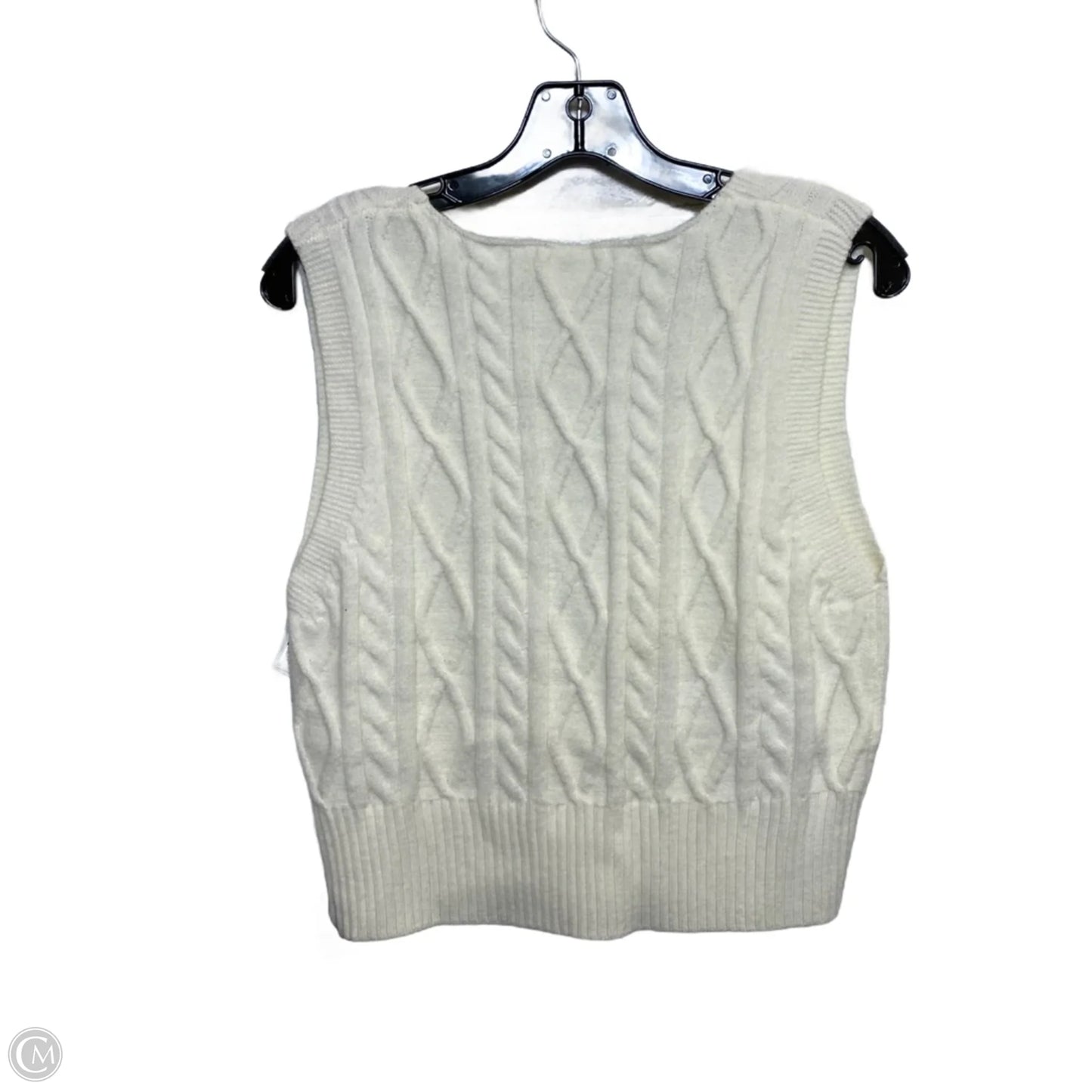 Vest Sweater By Clothes Mentor In Cream, Size: S