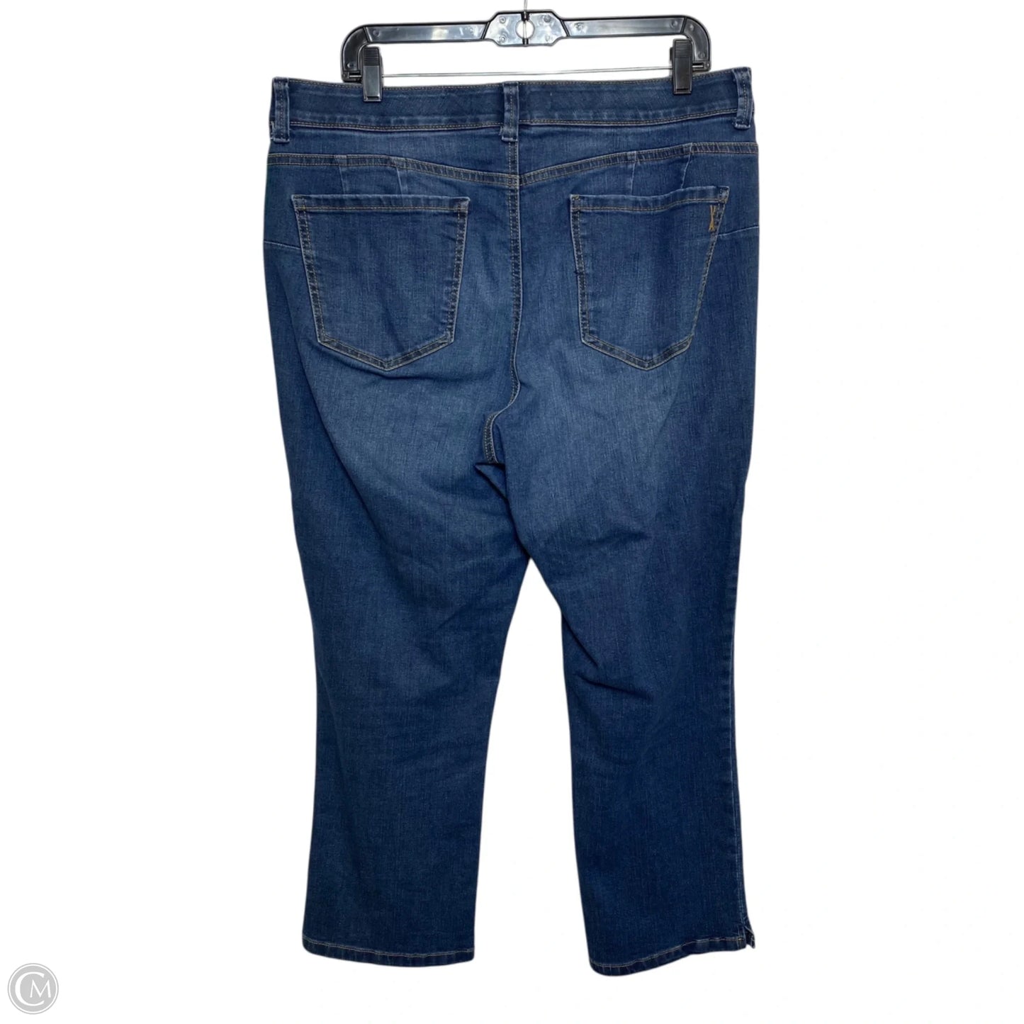 Jeans Straight By Vintage x America In Blue Denim, Size: 16