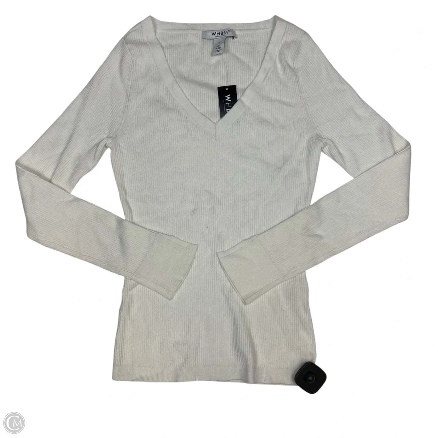 Top Long Sleeve By White House Black Market In White, Size: S