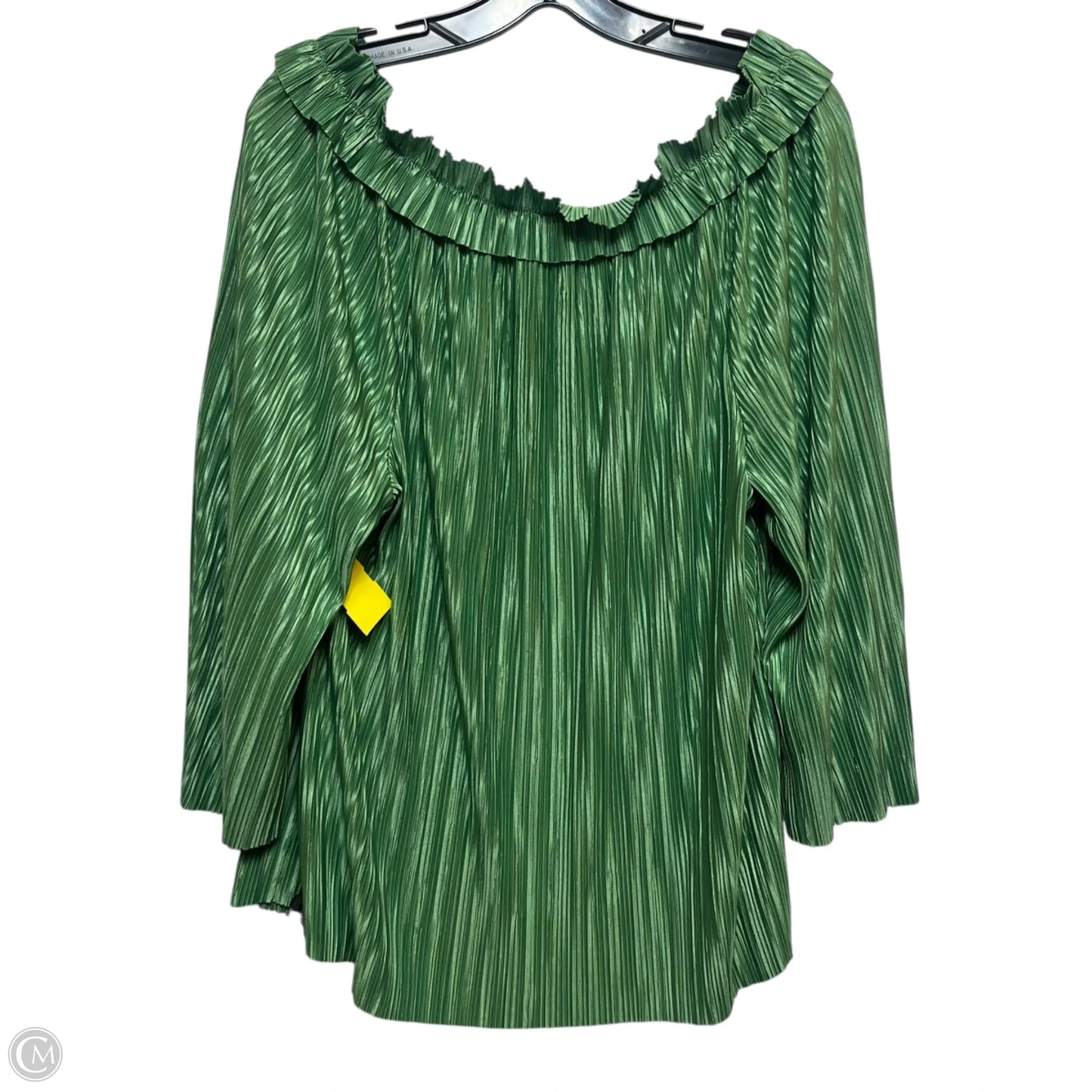 Top Long Sleeve By Cato In Green, Size: M
