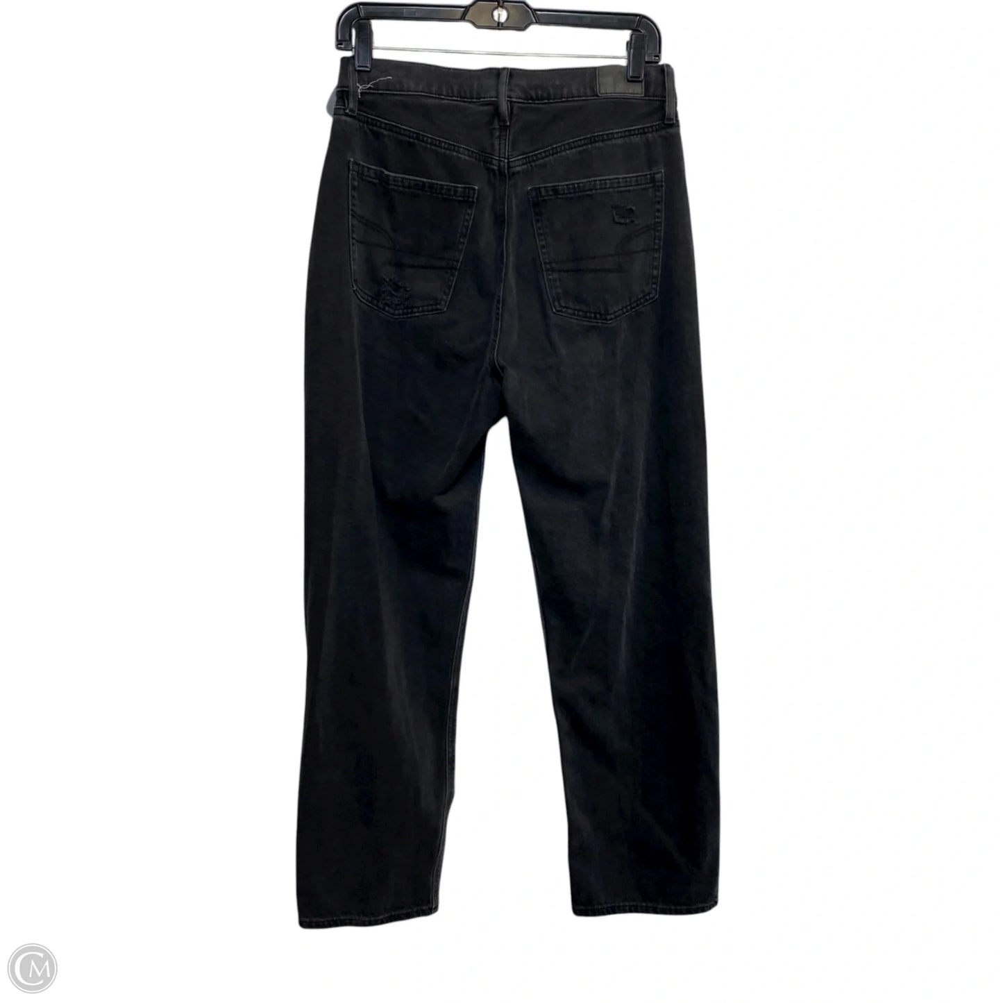 Jeans Straight By American Eagle In Black, Size: 8