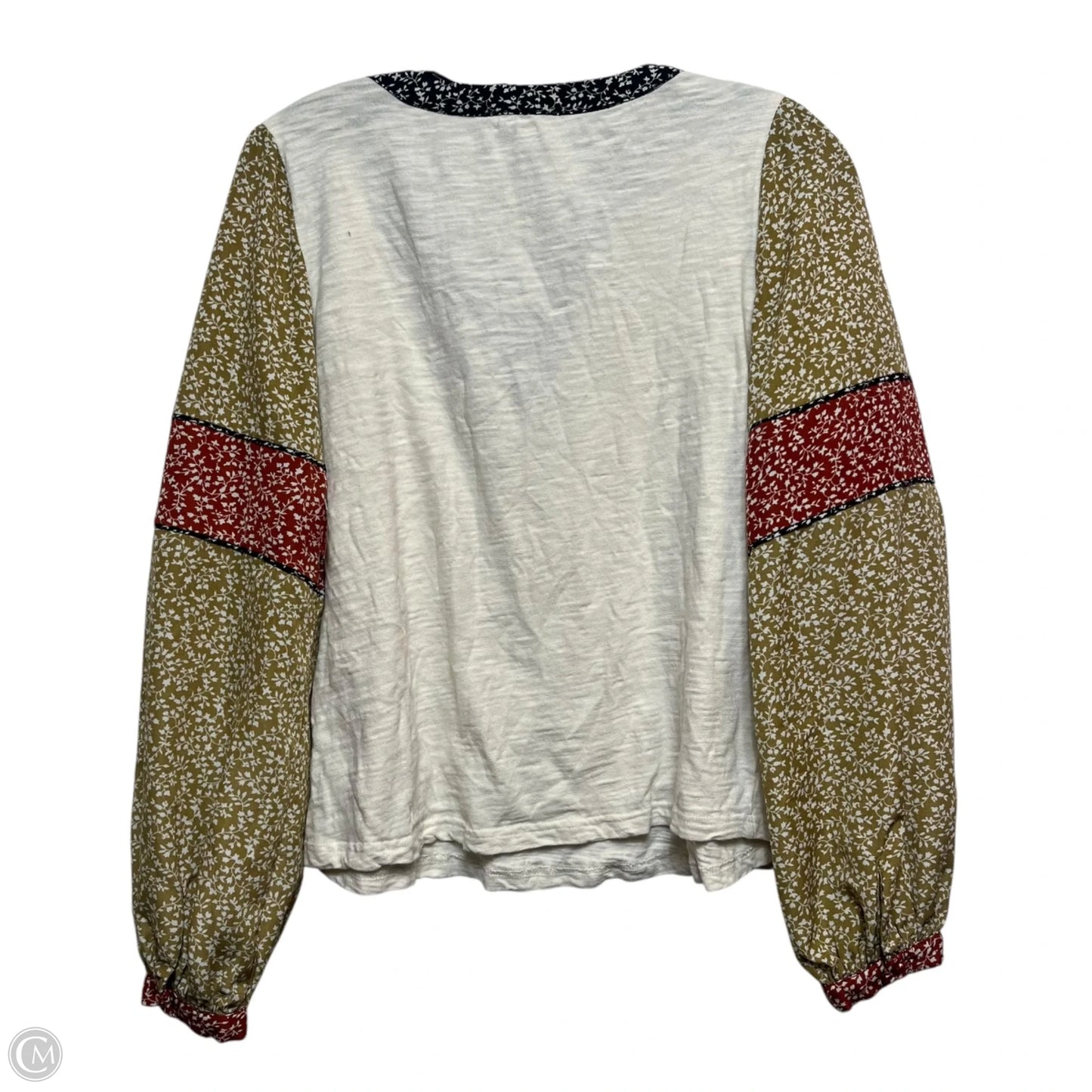 Top Long Sleeve By Promesa In Cream, Size: S