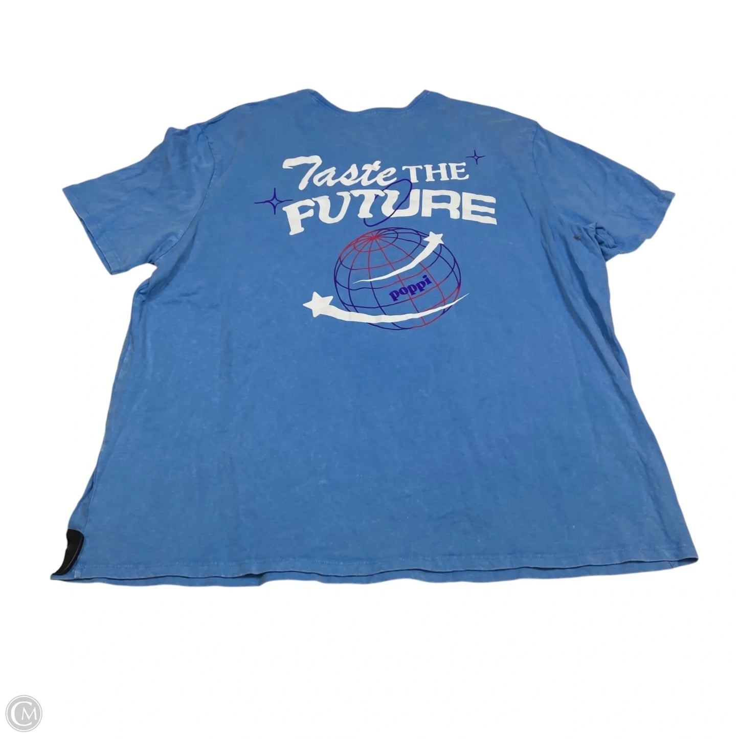 Top Short Sleeve Basic By Poppi In Blue, Size: Xxl