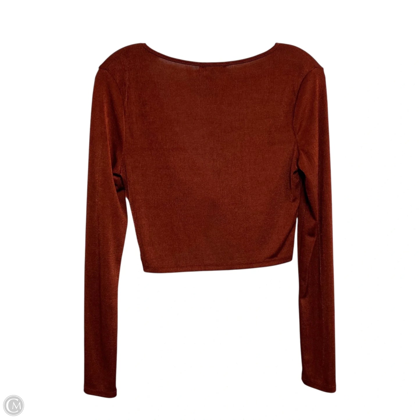 Top Long Sleeve By Popular 21 In Red, Size: L