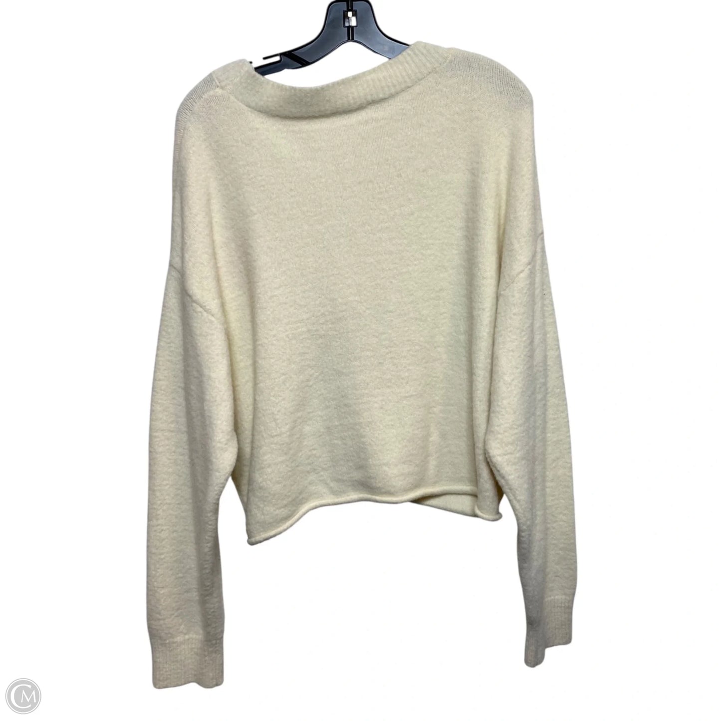 Sweater Cardigan By Double Zero In Cream, Size: M