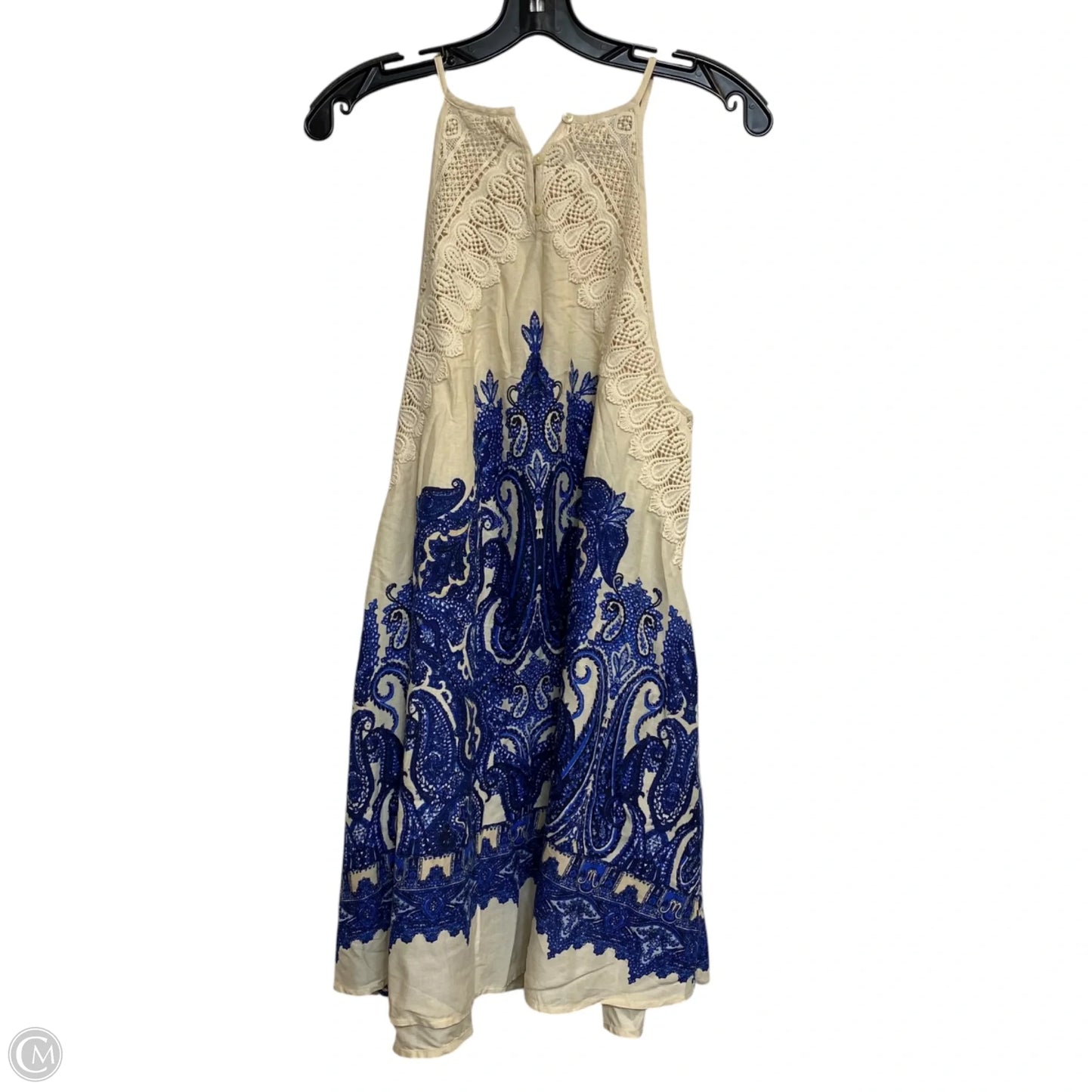 Dress Casual Short By Free People In Blue & Cream, Size: S