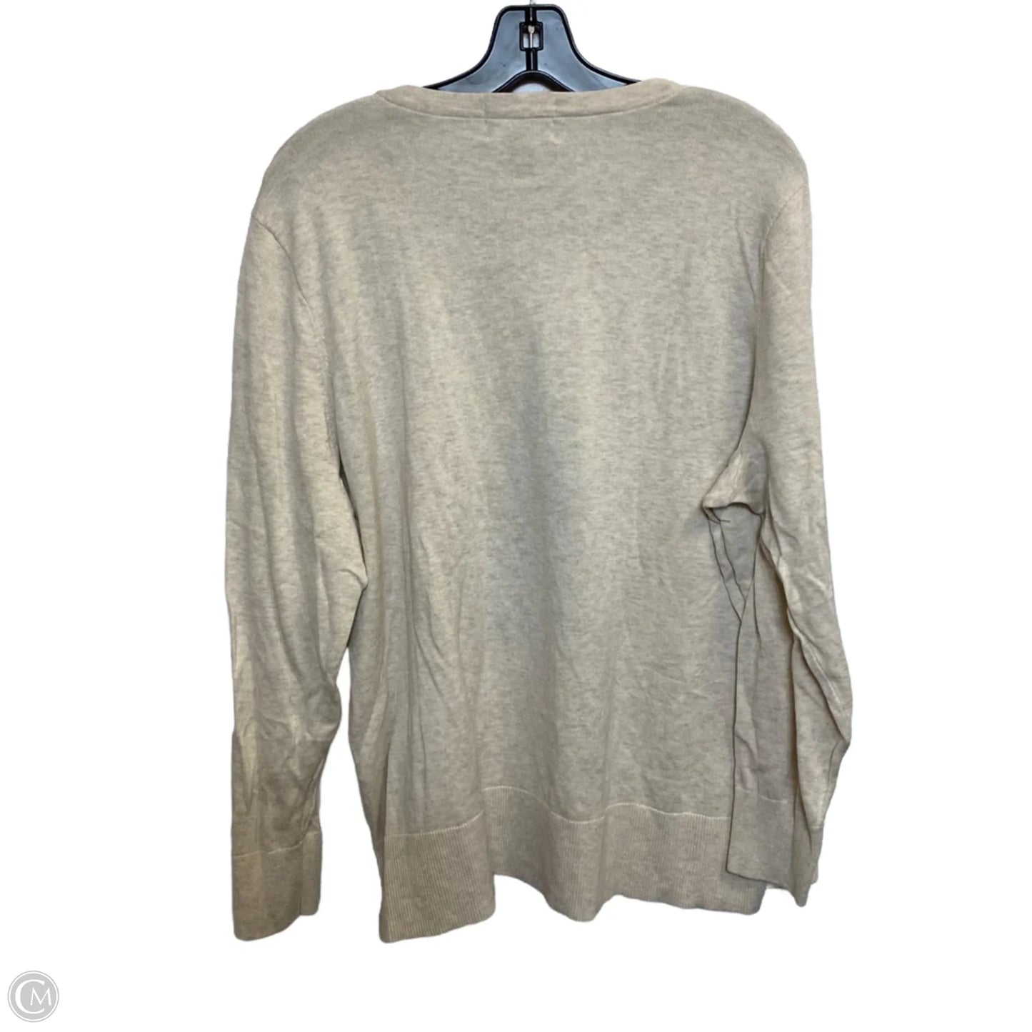 Top Long Sleeve By Lands End In Cream, Size: 2x