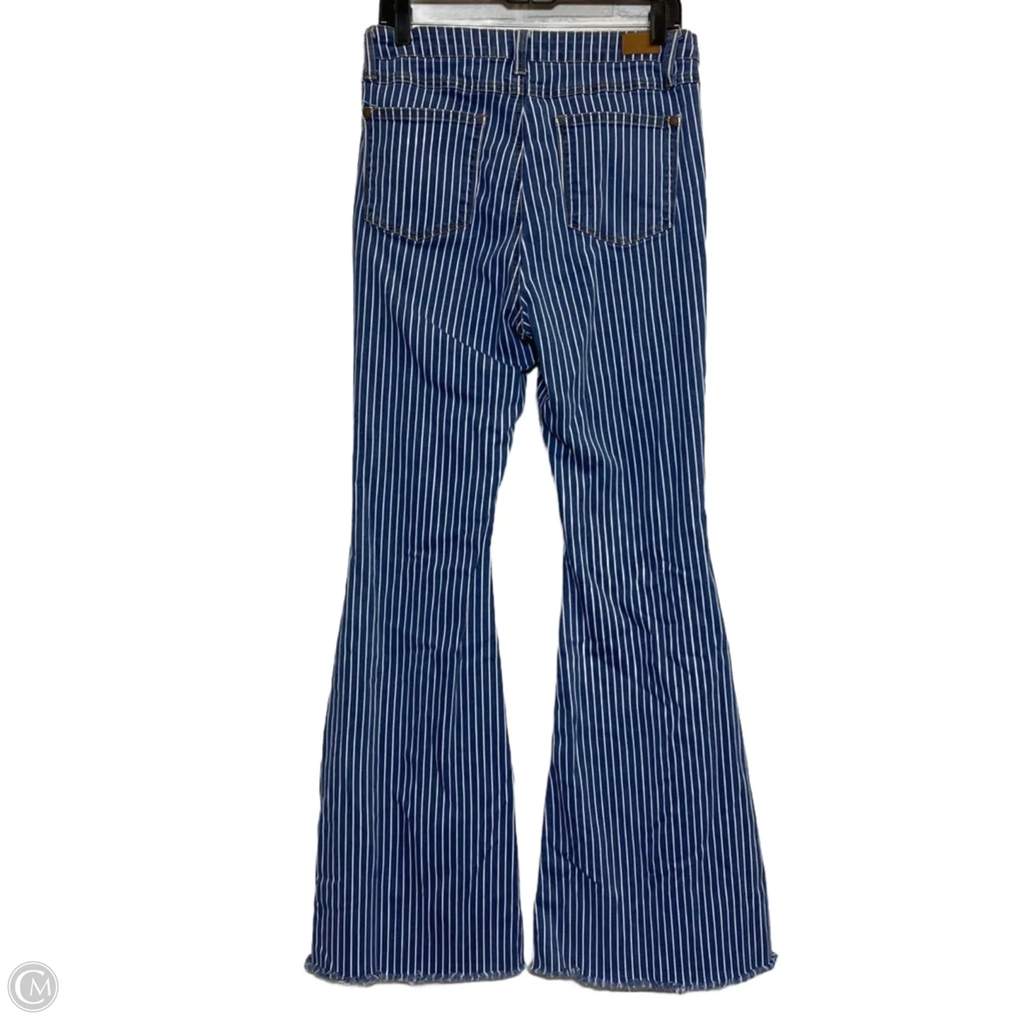 Jeans Flared By Judy Blue In Blue & White, Size: 10