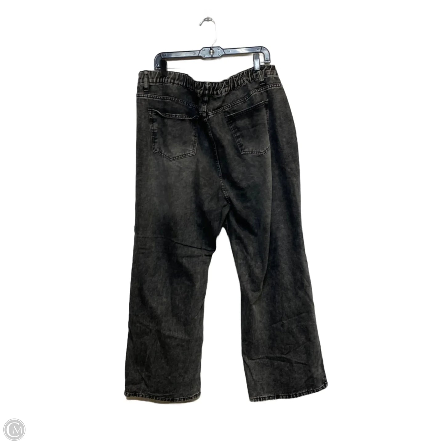 Jeans Wide Leg By Shein In Black, Size: 3x