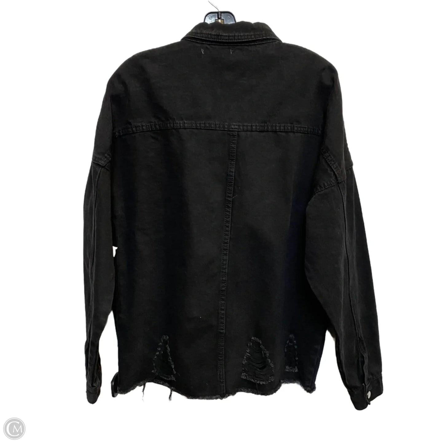 Jacket Denim By C+D+M In Black, Size: M