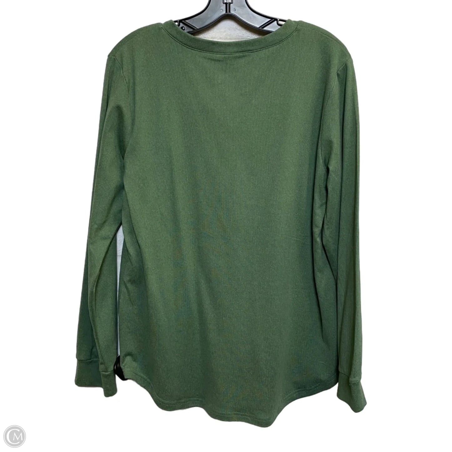 Top Long Sleeve By Cmf In Green, Size: L
