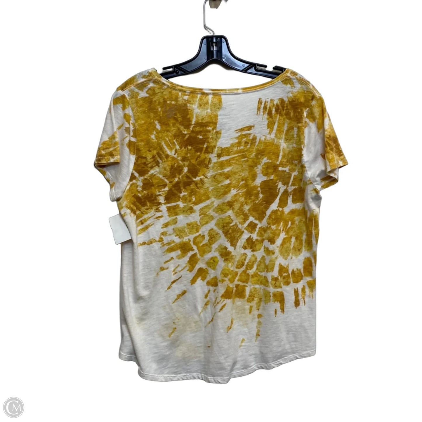 Top Short Sleeve By Sonoma In Yellow, Size: L