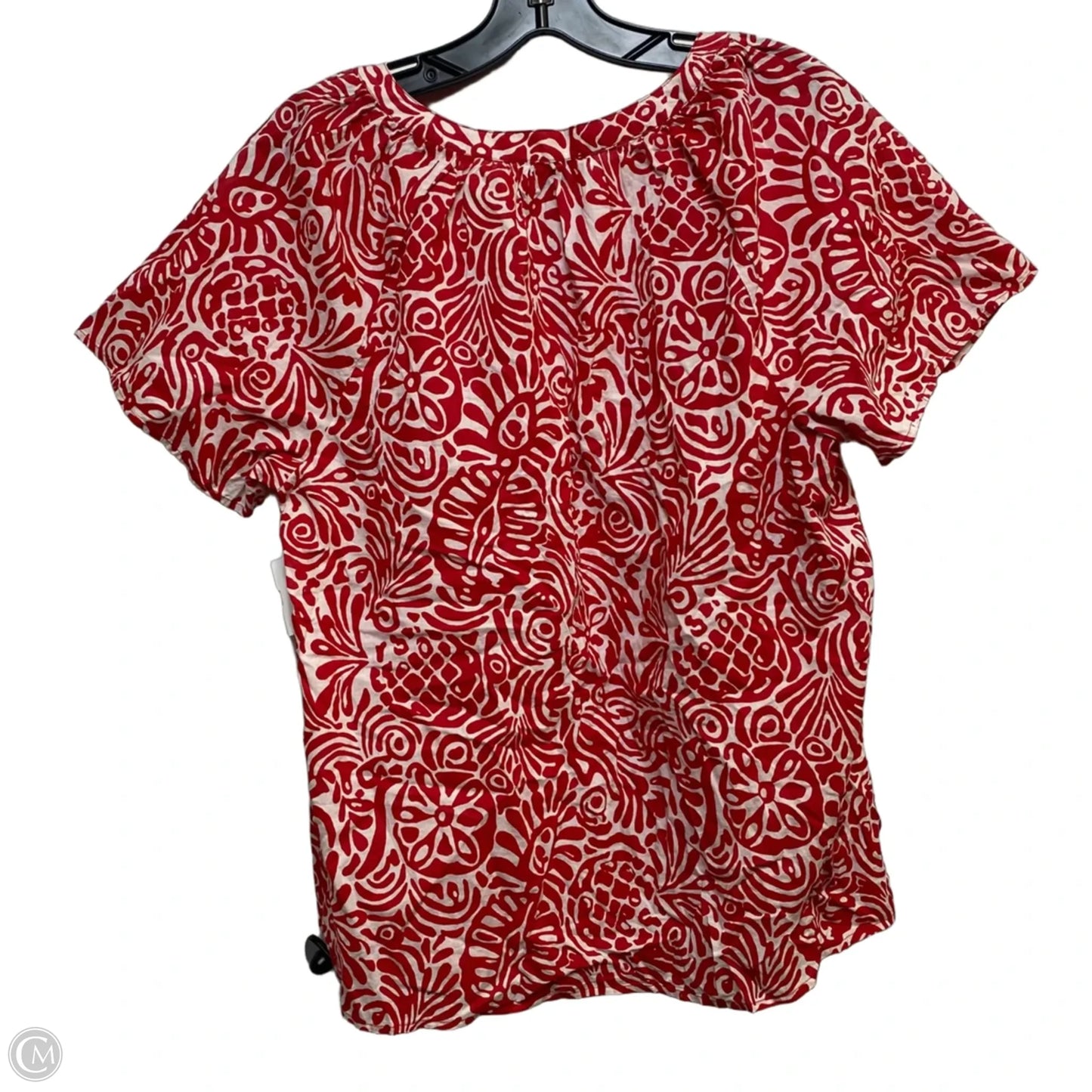 Top Short Sleeve By Loft In Red, Size: M