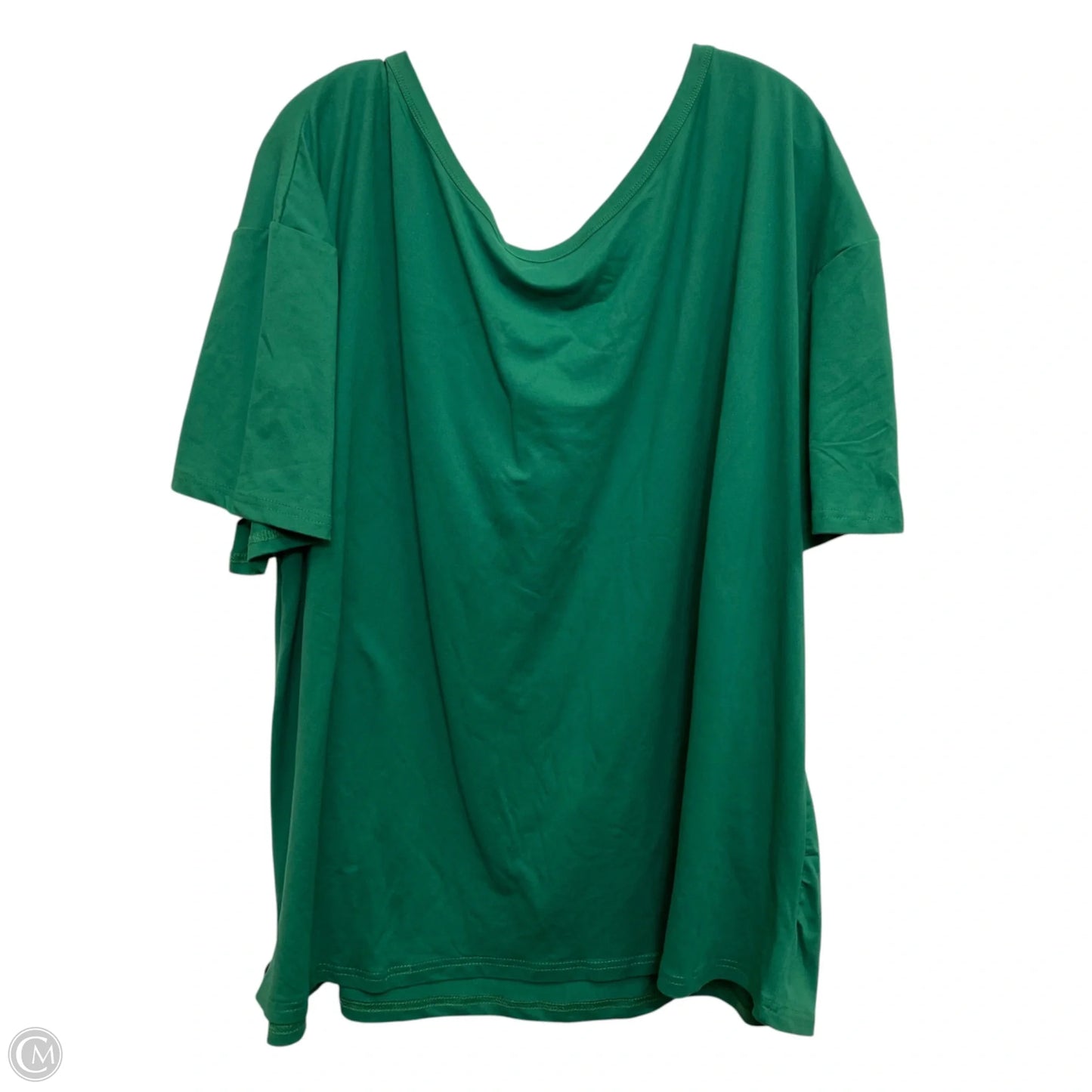 Top Short Sleeve By Shein In Green, Size: 3x