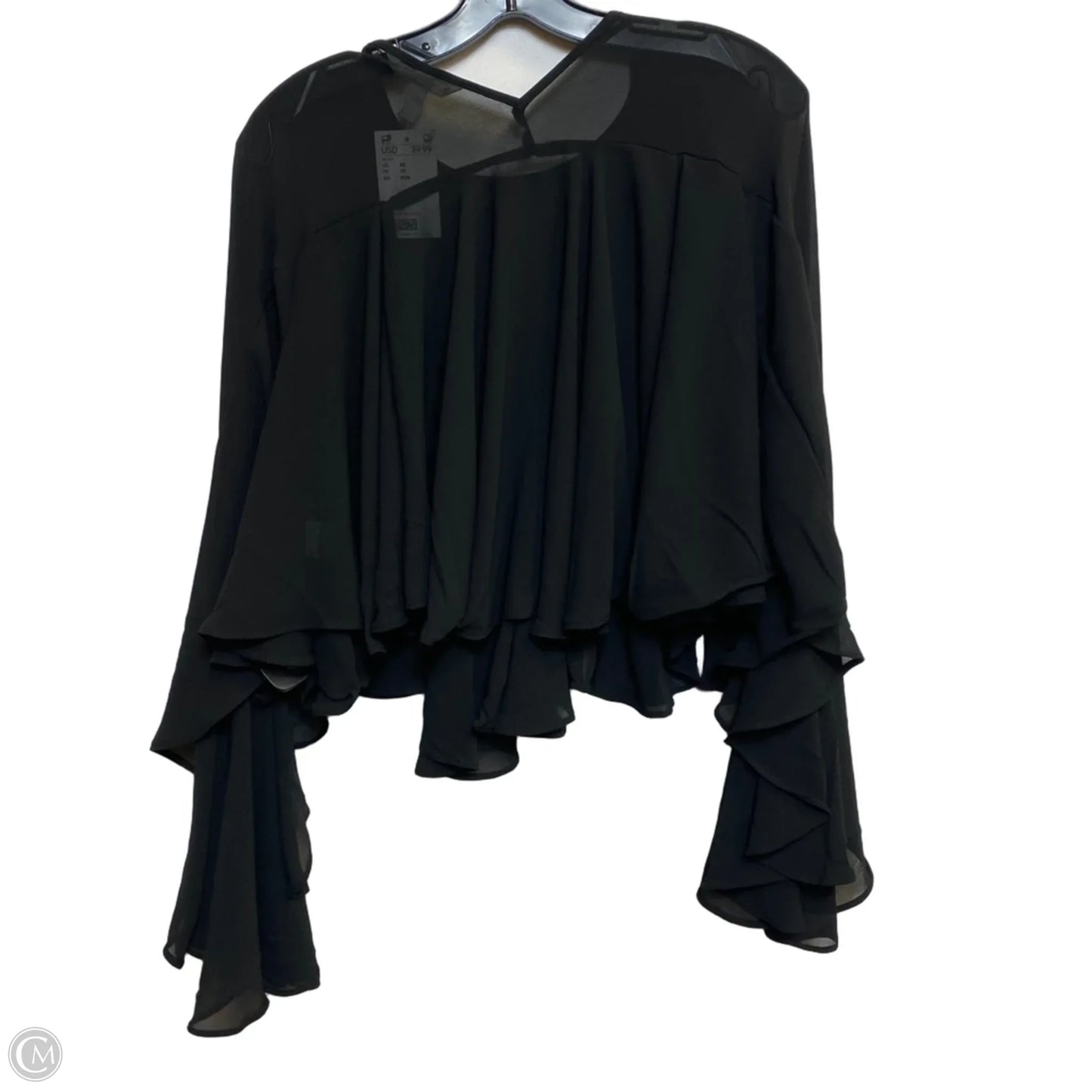 Top Long Sleeve By H&m In Black, Size: Xs