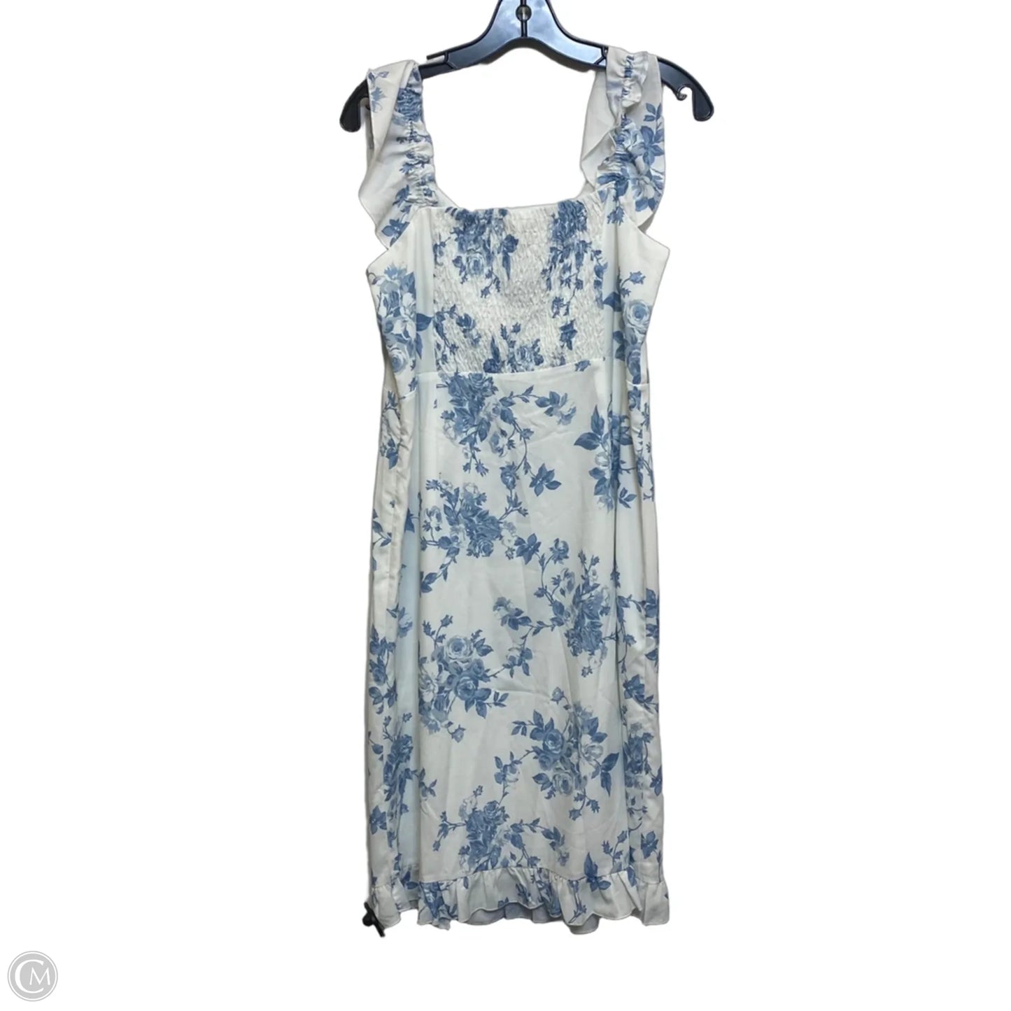 Dress Casual Midi By Clothes Mentor In White, Size: L