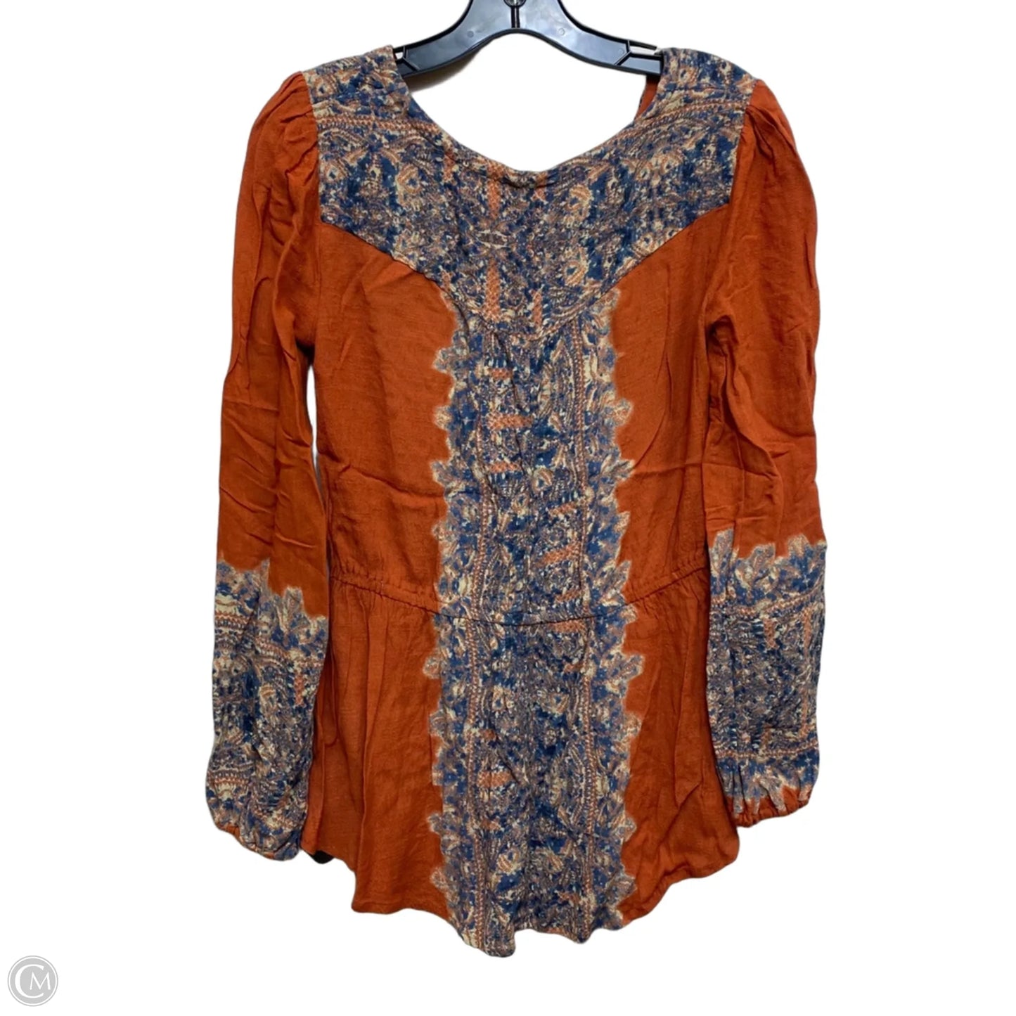 Top Long Sleeve By Free People In Orange, Size: S