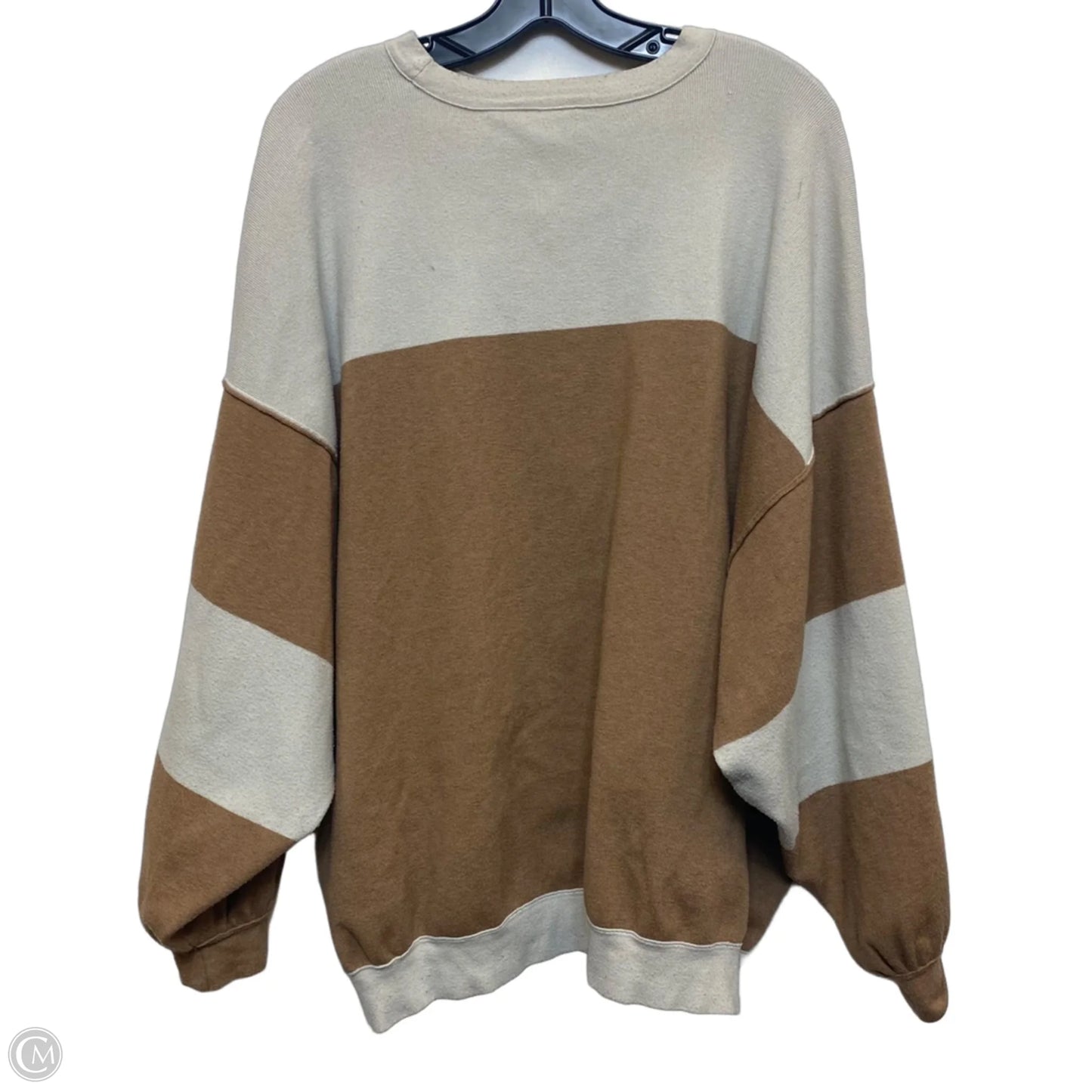Sweatshirt Crewneck By Free People In Tan, Size: Xs