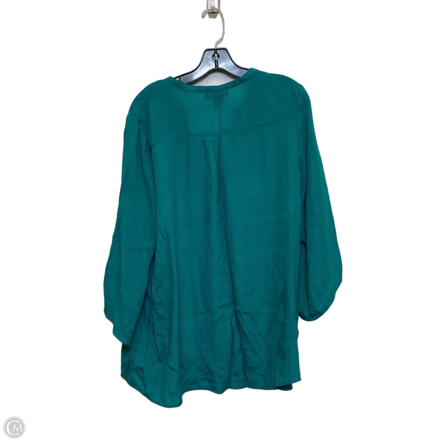 Top Long Sleeve By Millenium In Green, Size: 1x